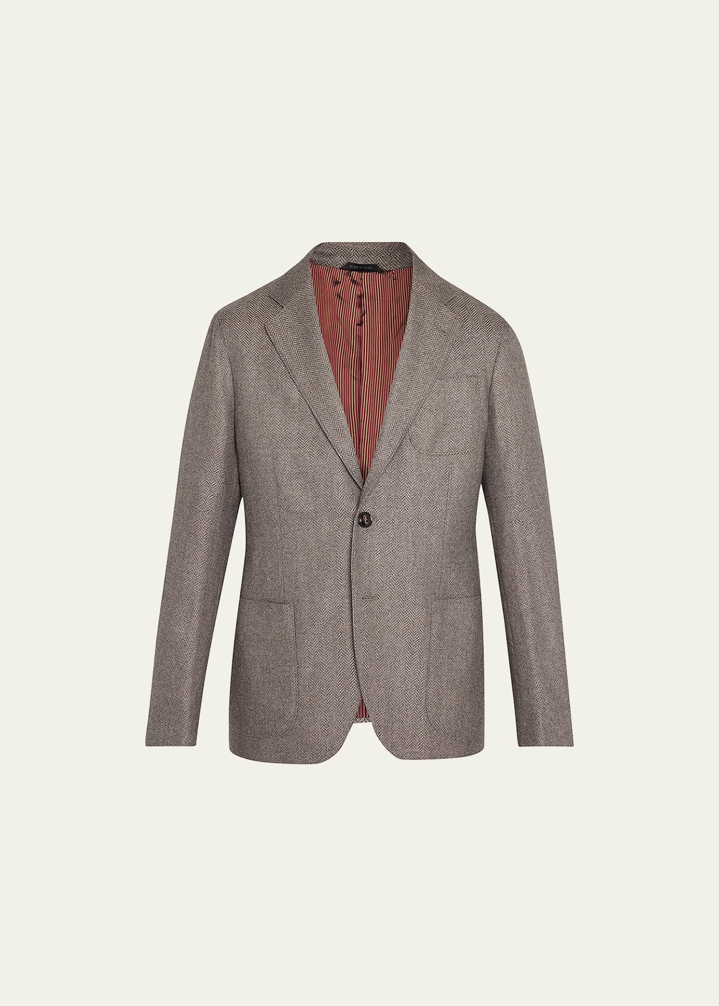 Men's Cashmere-Silk Herringbone Sport Coat