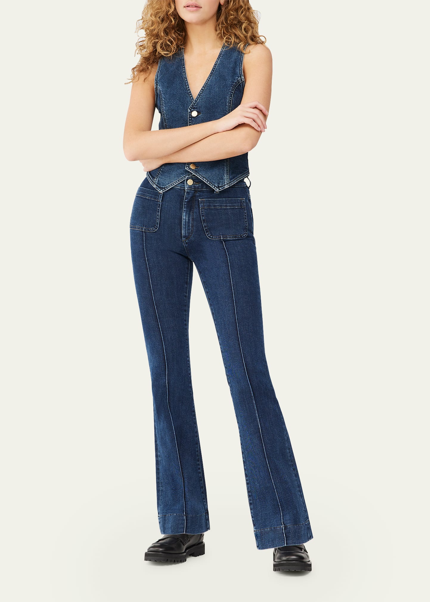 DL Premium Denim Bridget High-Rise Instaculpt Bootcut Jeans