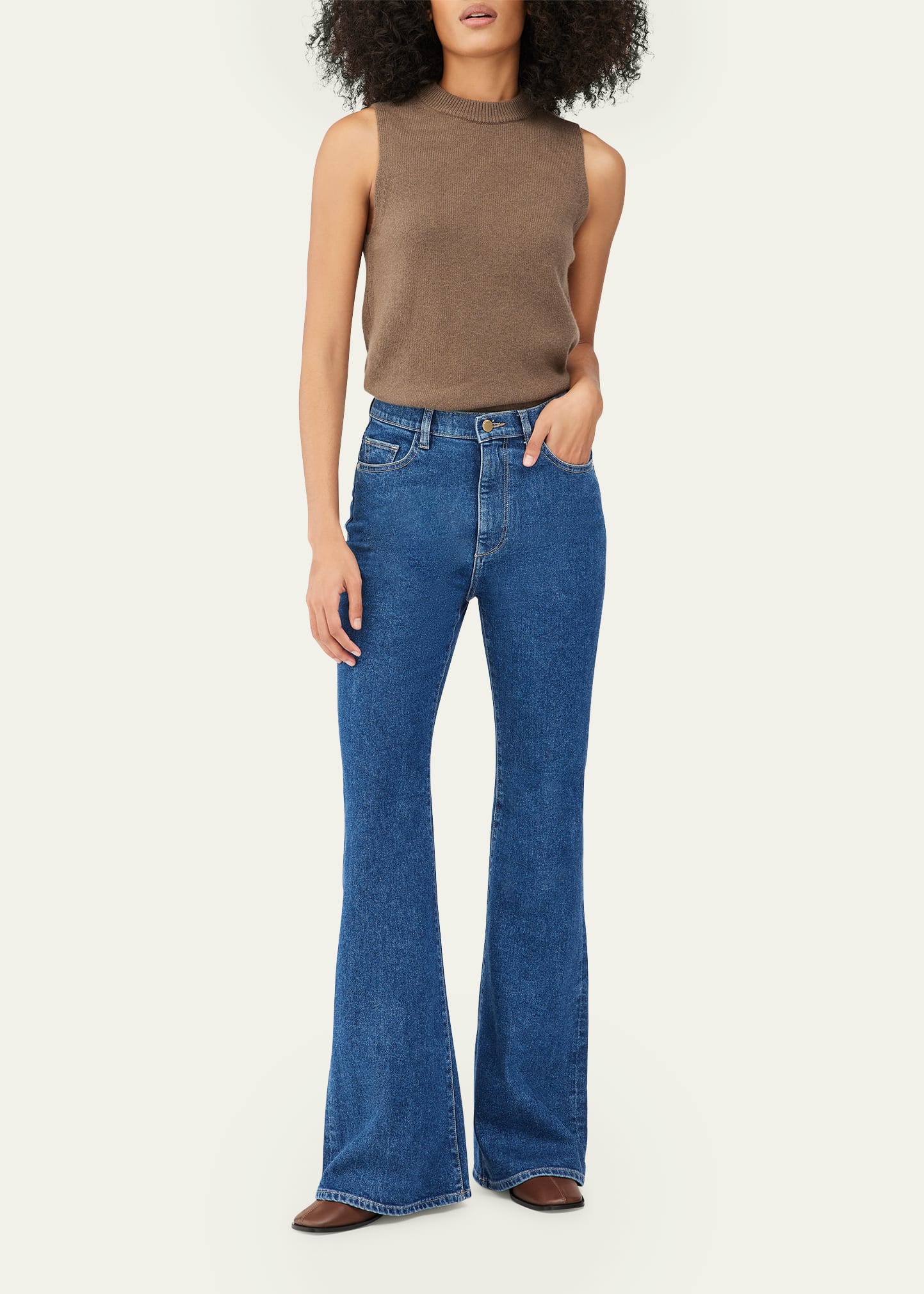 DL Premium Denim Rachel Flare Ultra High-Rise Instasculpt Relaxed Jeans
