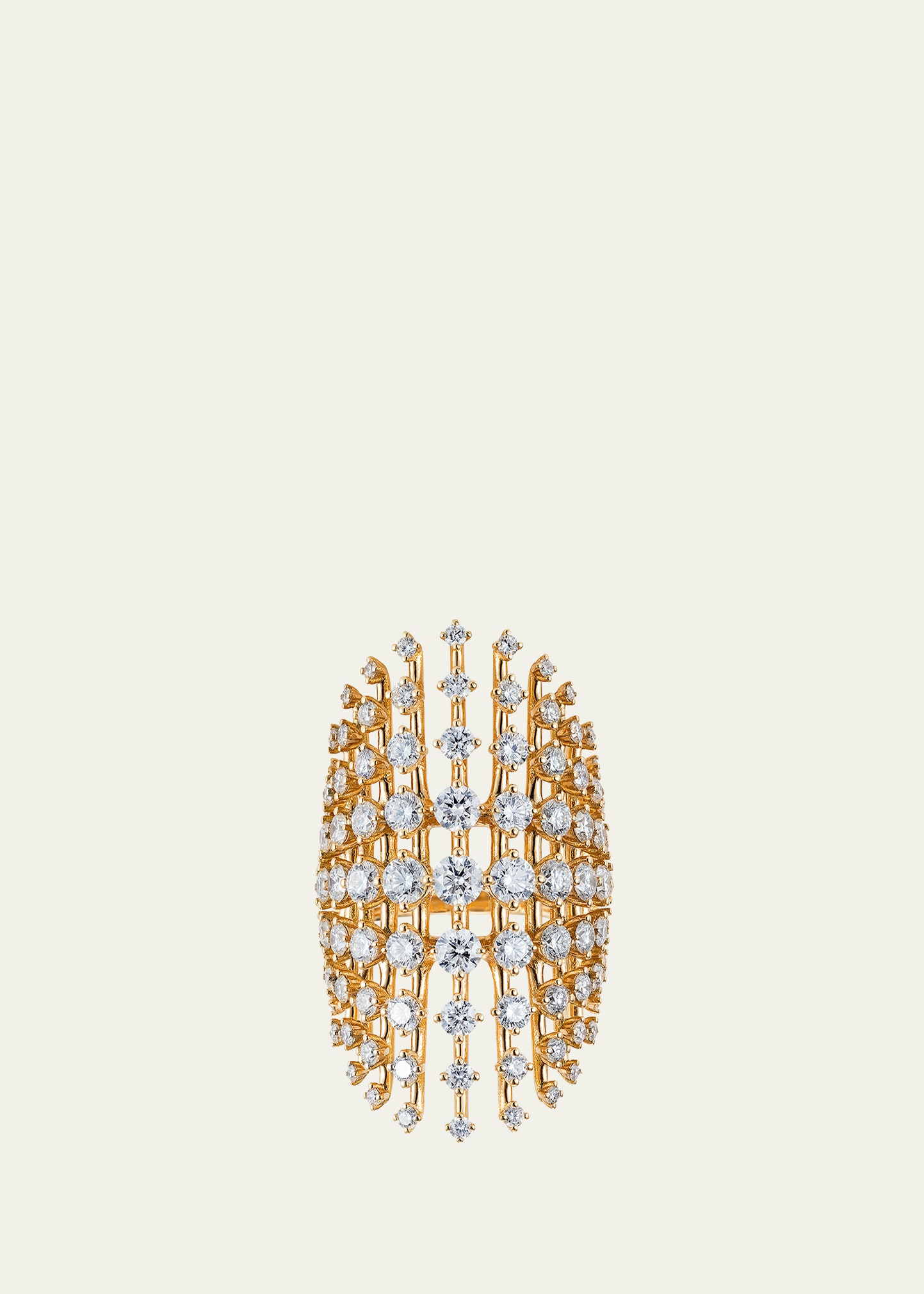 Disco Ring in Yellow Gold and Diamonds