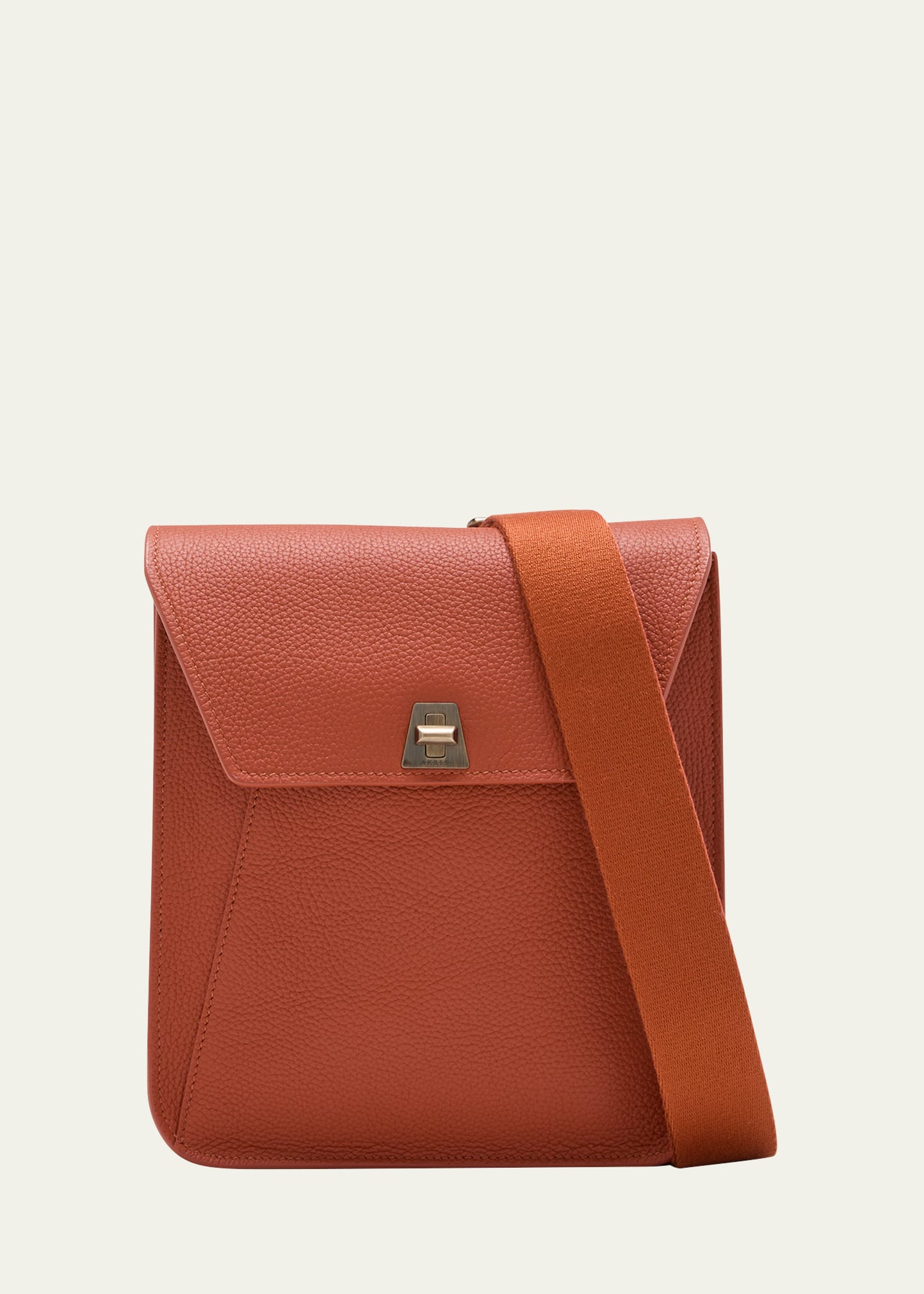 Akris Anouk Small Leather Messenger Bag In 145 Terra Cotta