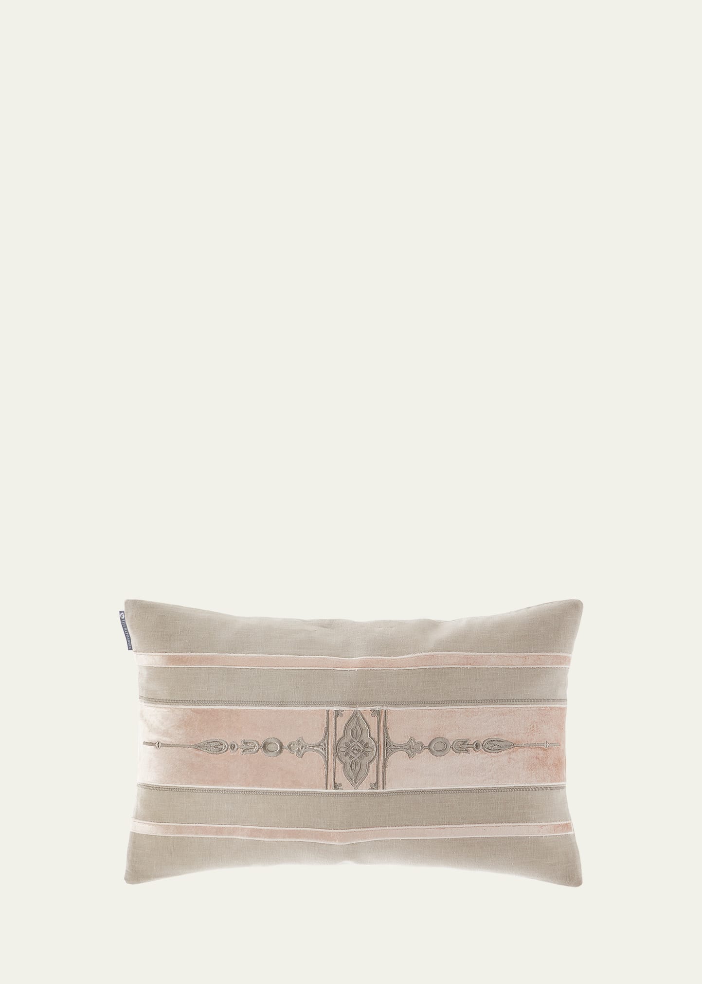 Lili Alessandra Cairo Decorative Pillow, 14" X 22" In Naturalsalmon