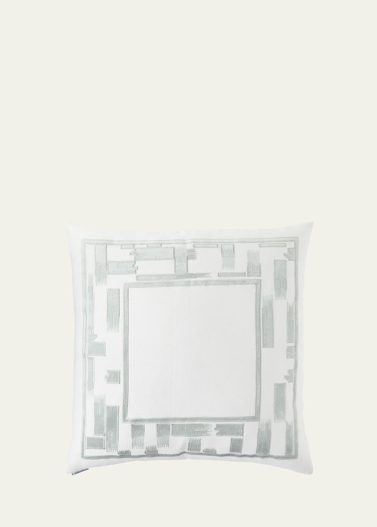 Lili Alessandra Capri Linen Euro Decorative Pillow, 28 X 28 In Aquamarine
