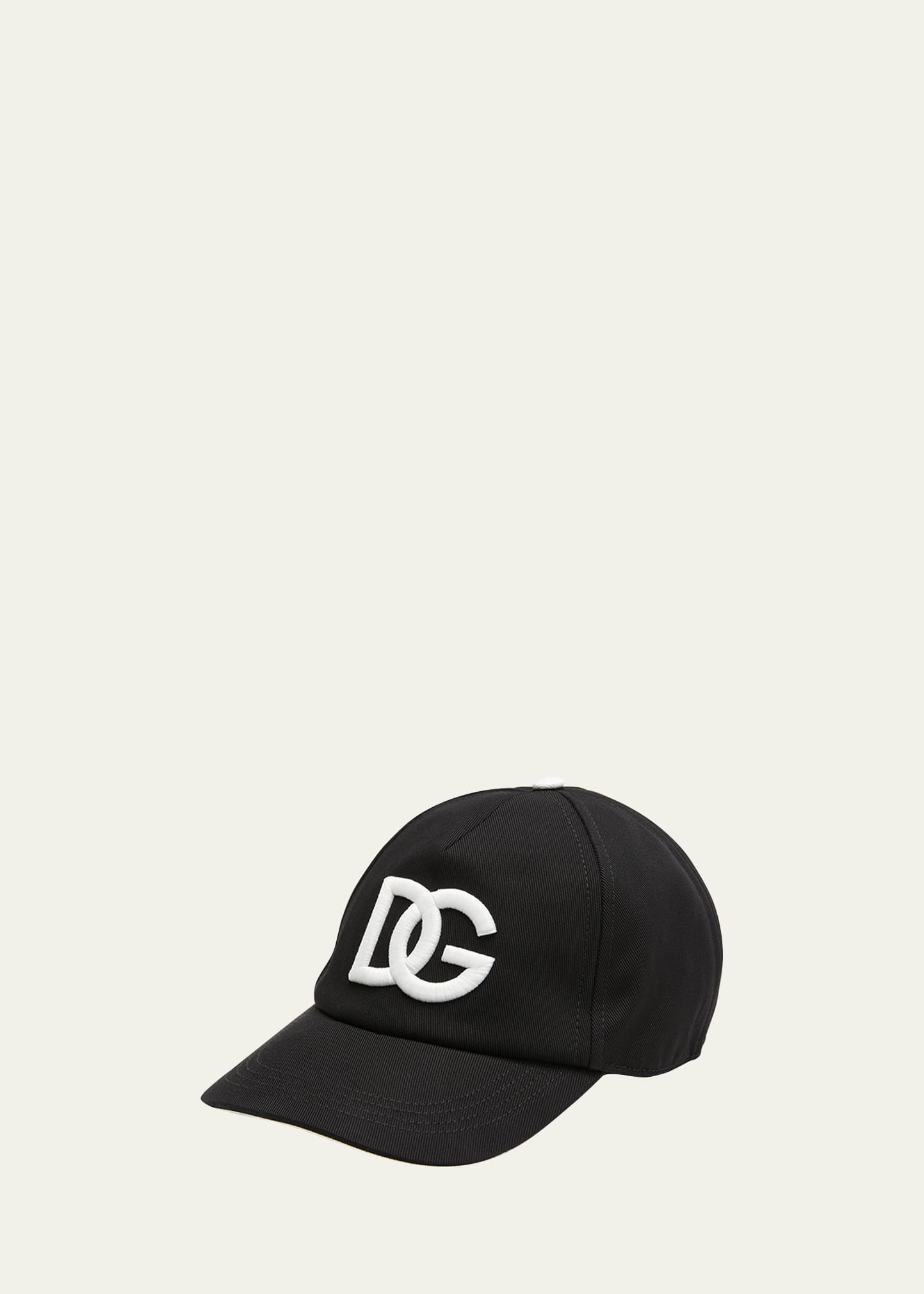 Dolce & Gabbana Cotton Baseball Cap With Dg Embroidery In Black