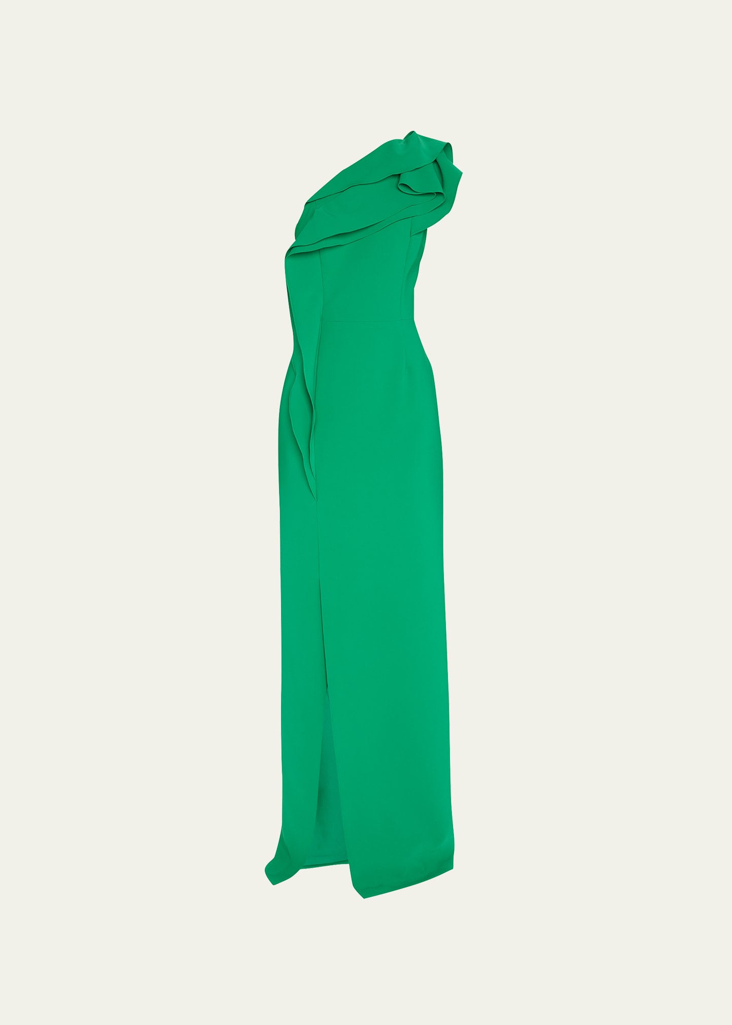 Rickie Freeman for Teri Jon One-Shoulder Ruffled Crepe Gown | Smart Closet
