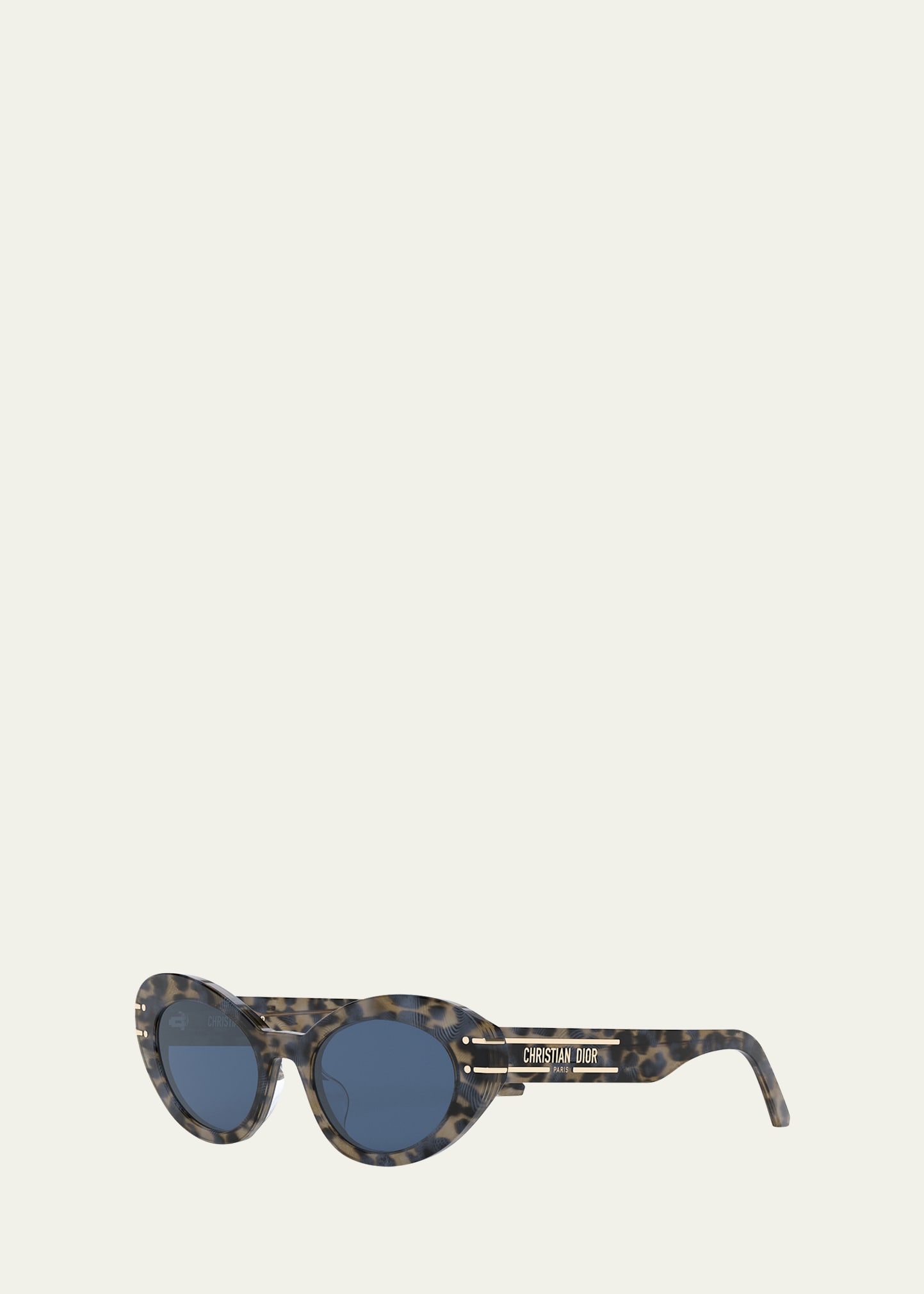 Leopard-Print Acetate Butterfly Sunglasses