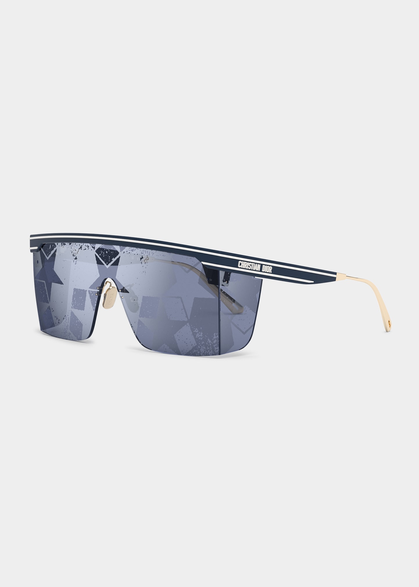Dior Club 144mm Visor Sunglasses In Mblu/smk