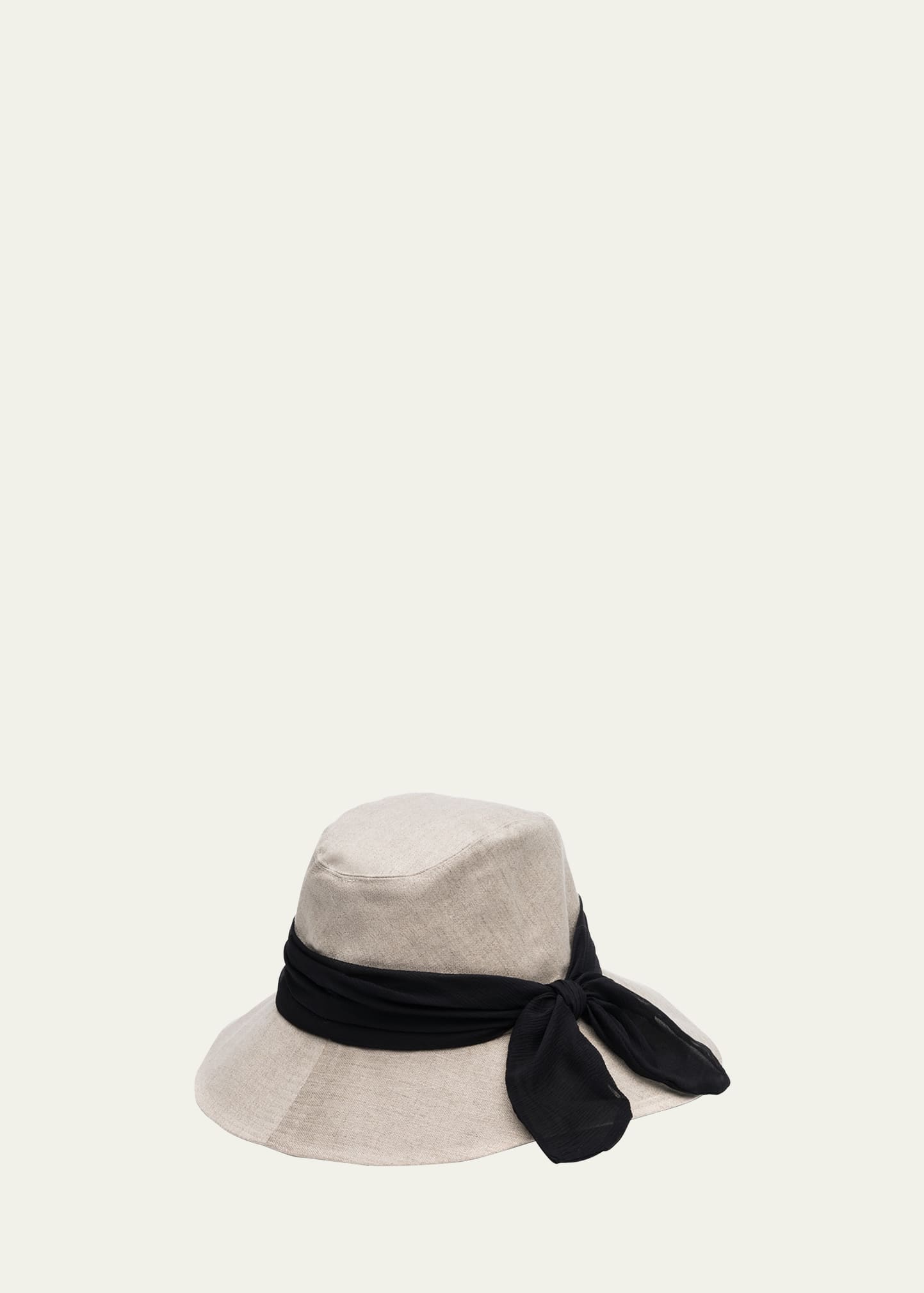 Eugenia Kim Jordana Packable Linen Bucket Hat In Beige
