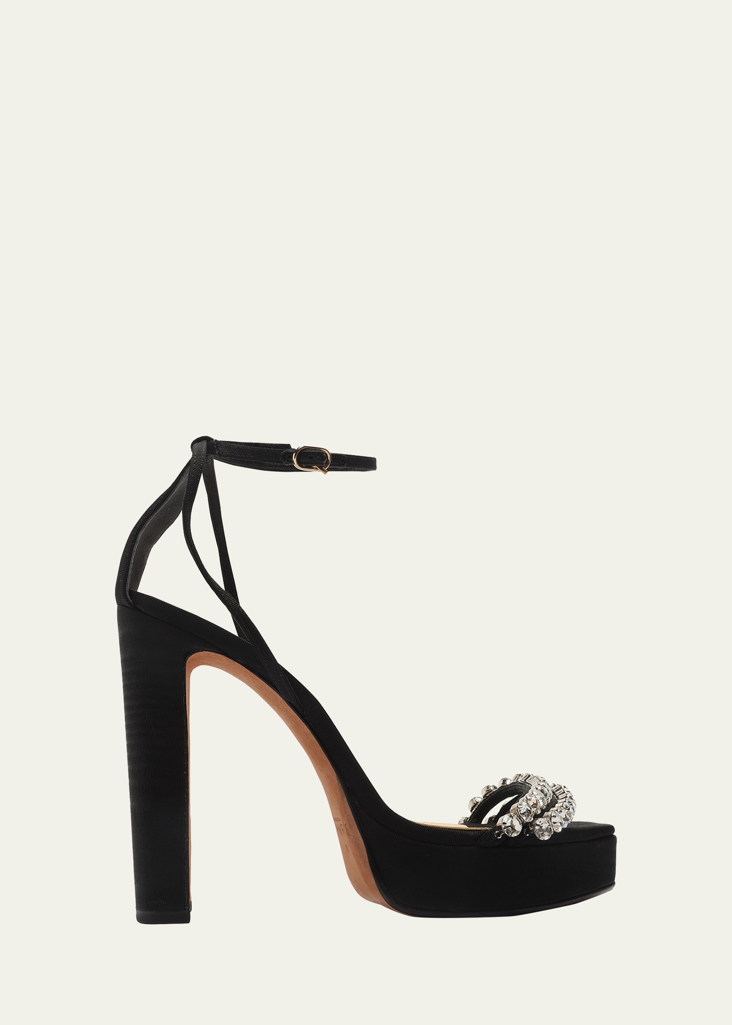 Shop Alexandre Birman Agnes Embellished Ankle-strap Platform Sandals In Black