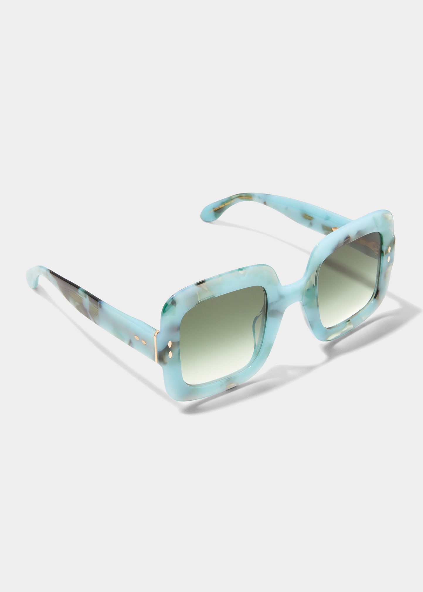 Isabel Marant Oversized Square Acetate Sunglasses In Marble Gr