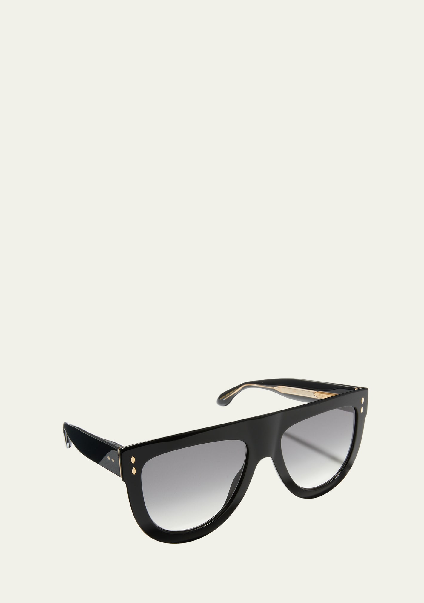 Isabel Marant Acetate Shield Sunglasses In Black
