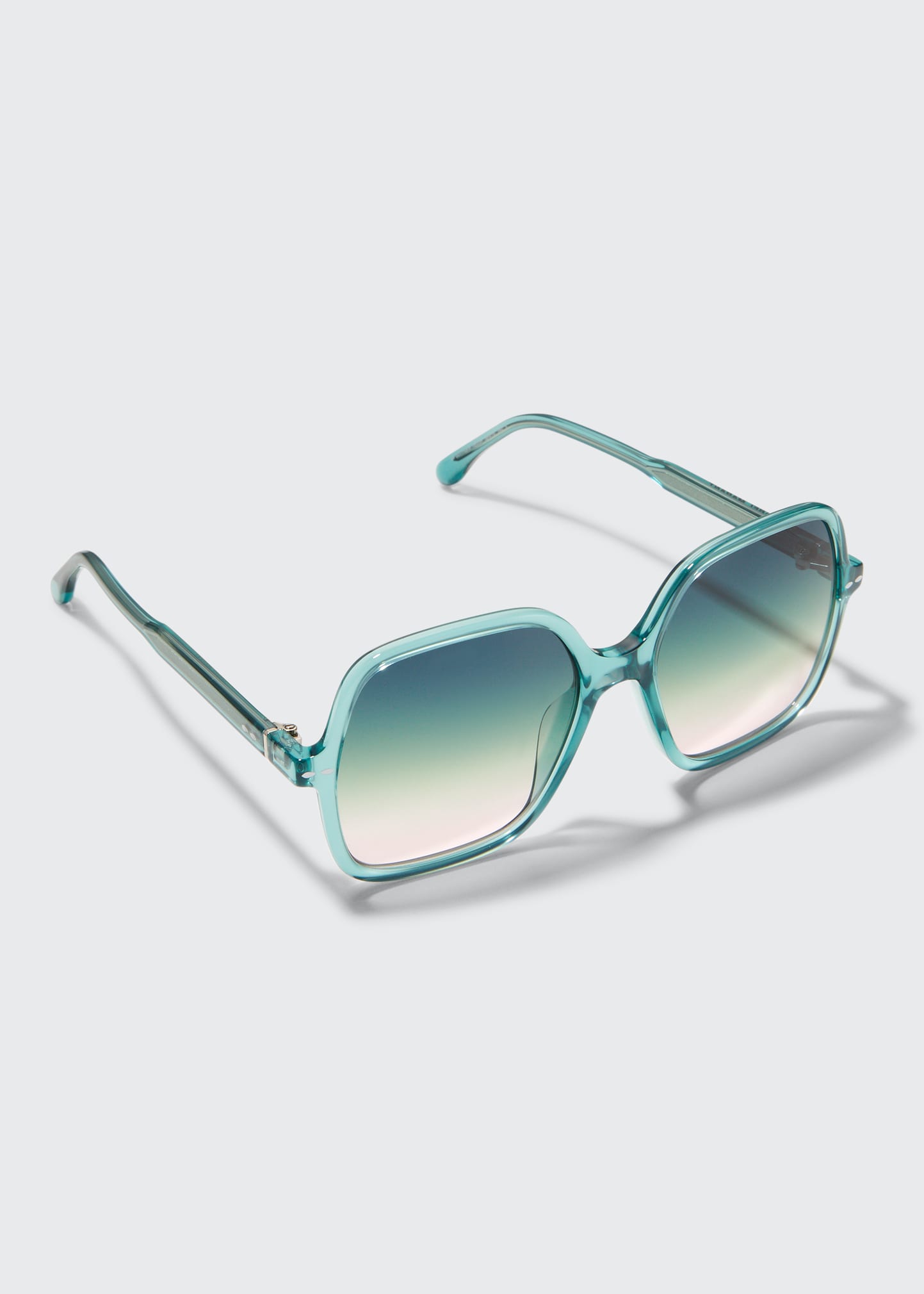 Isabel Marant Oversized Square Acetate Sunglasses In Green