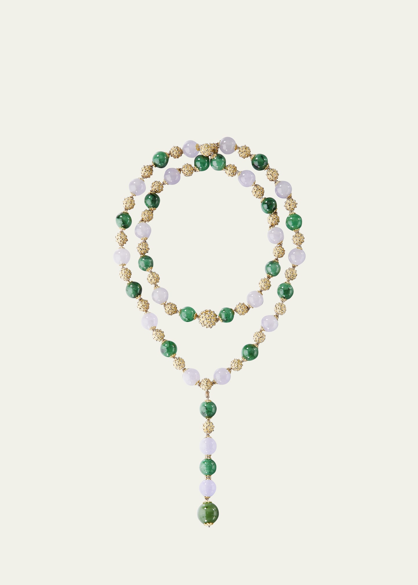Buccellati One-of-a-kind Ombelicali 18k Gold And Jade Necklace In Multi