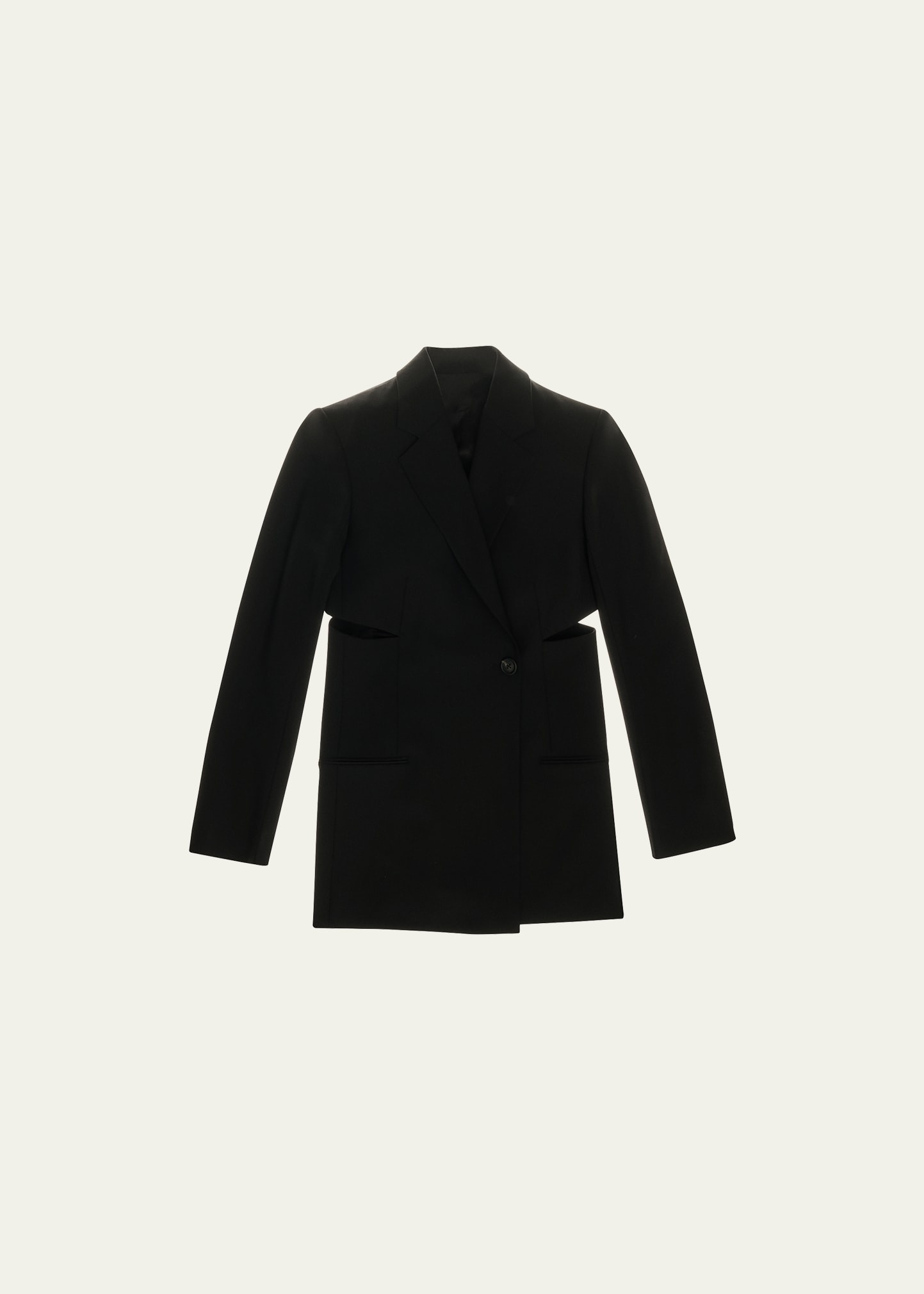 Helmut Lang Navy Peak Lapel Blazer