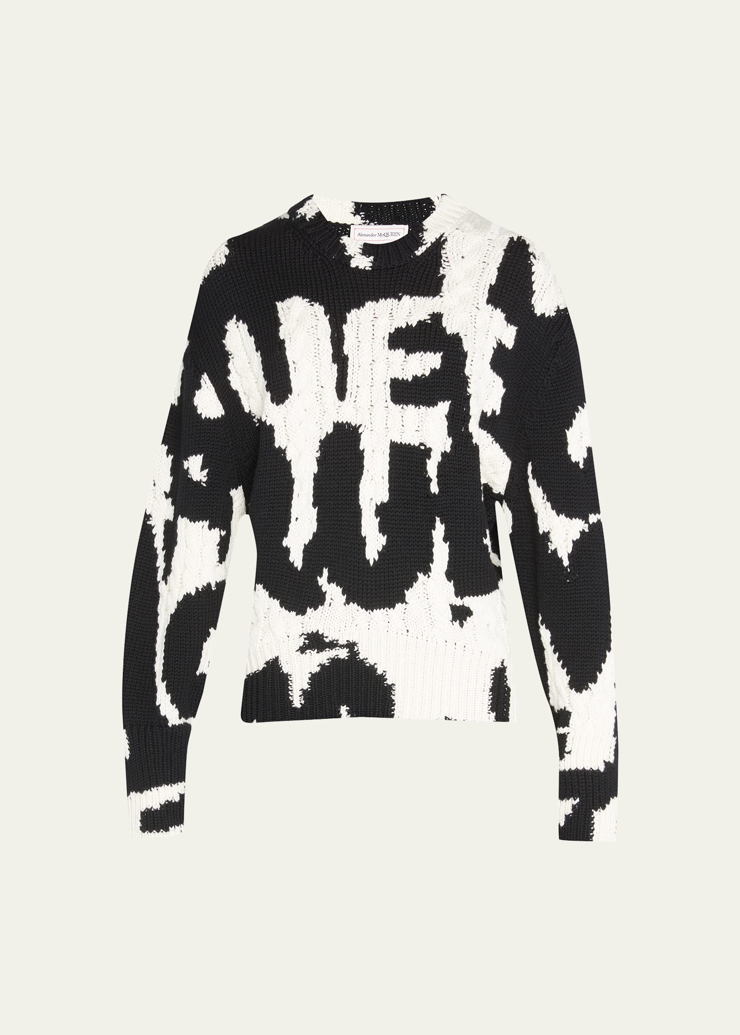 Alexander McQueen Graffiti Slouch Wool Sweater
