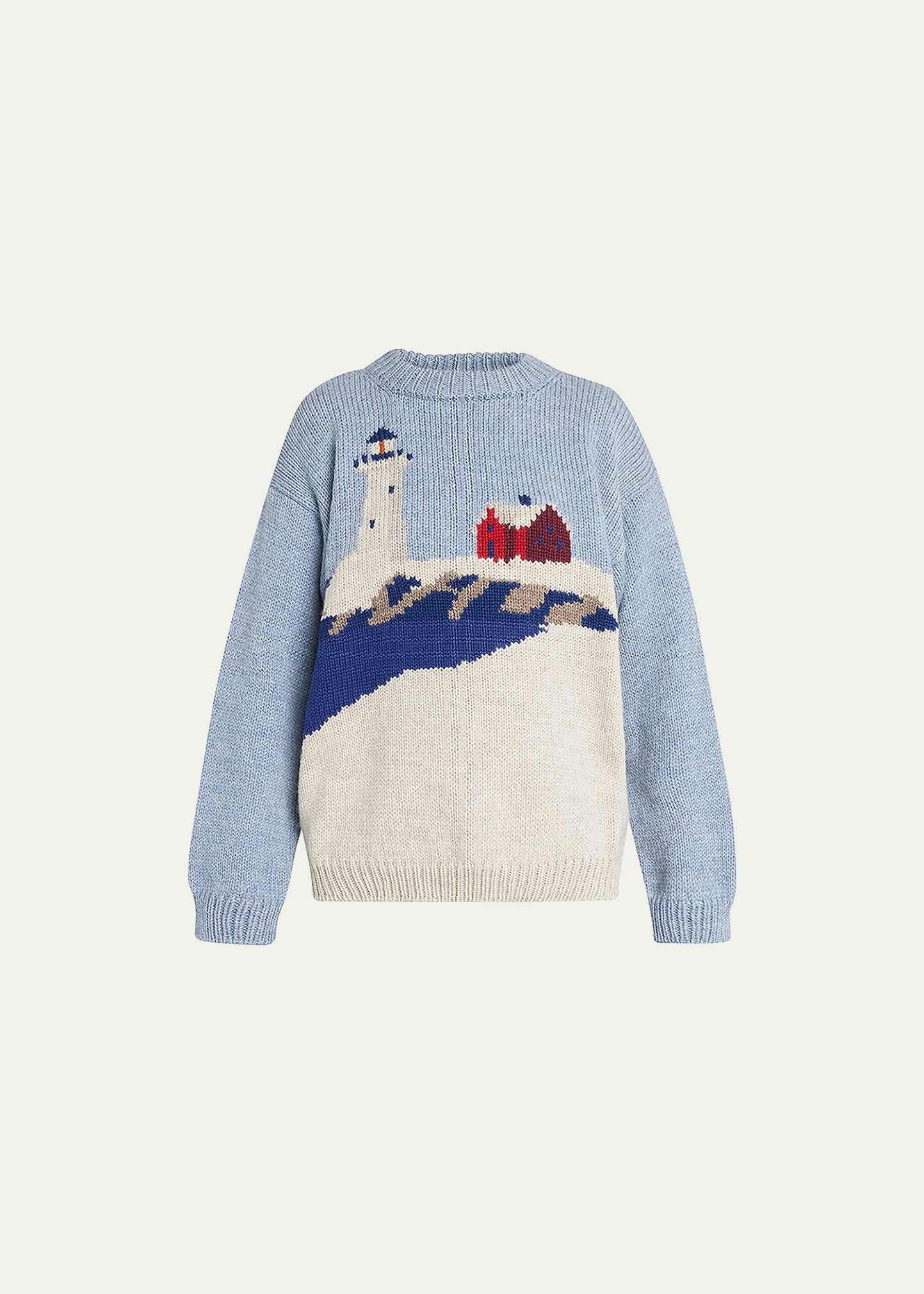 Highland Lighthouse Intarsia Wool Sweater