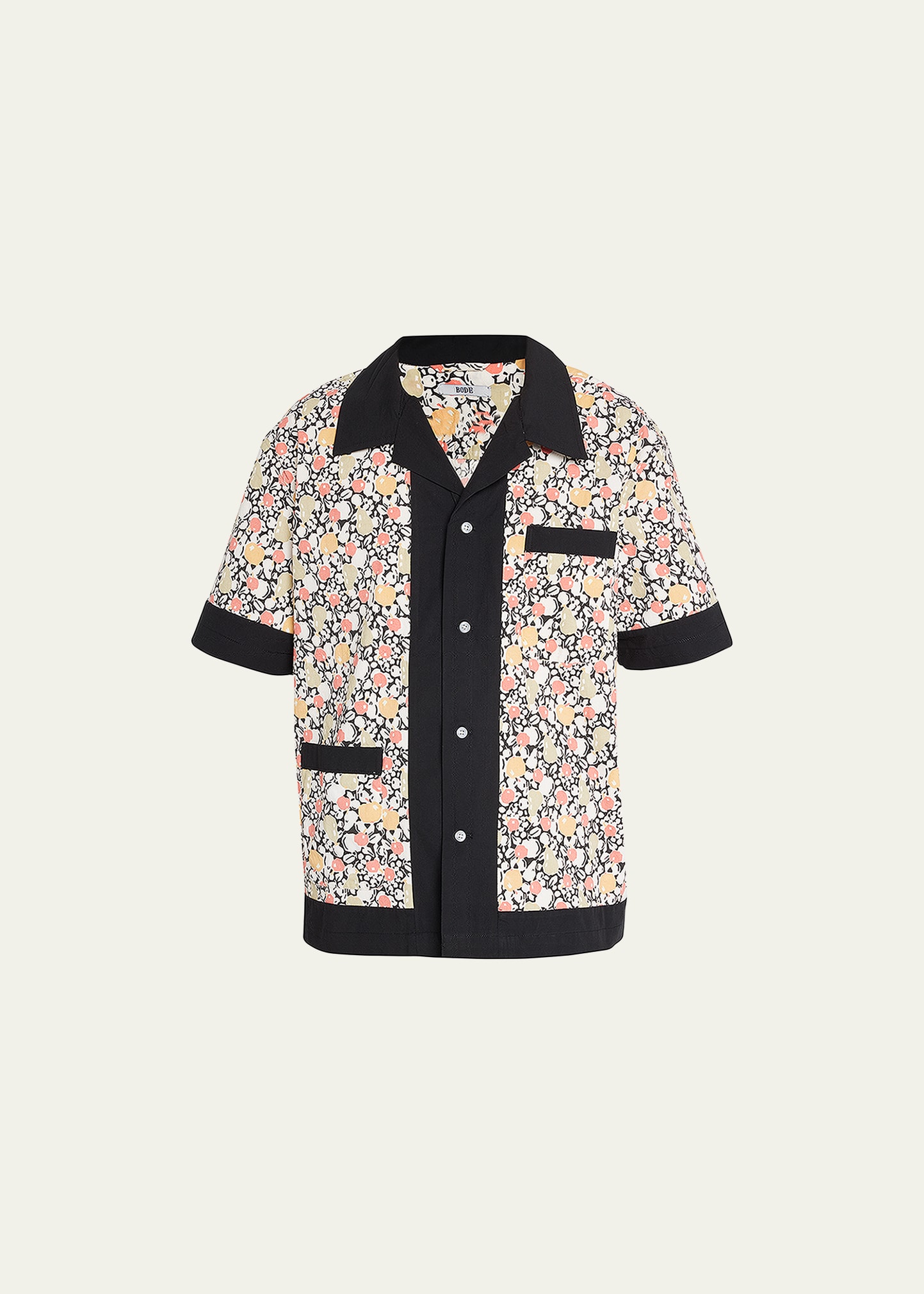 Pomme Fruit Motif Boxy Cropped Shirt