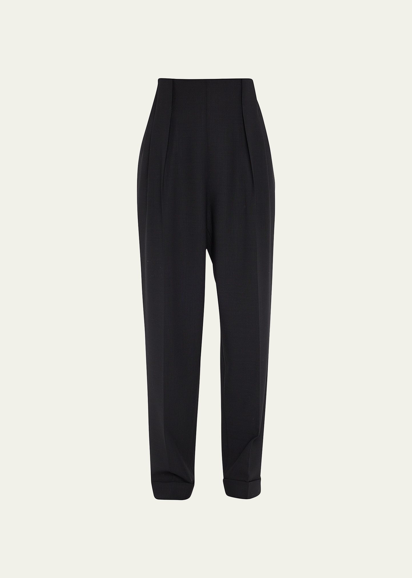 Lafayette 148 Waverly Pleated Tapered Pants In Black