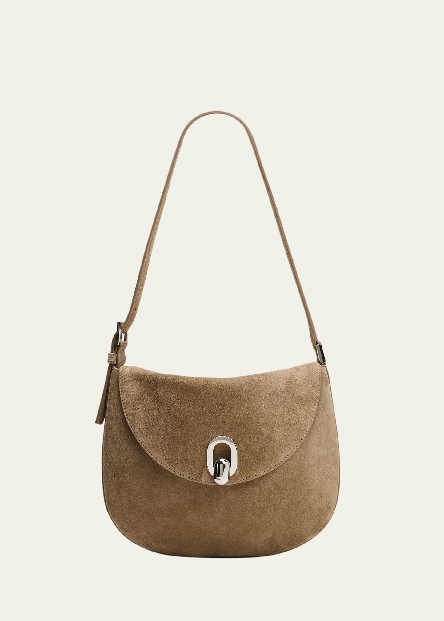 Shop Savette The Tondo Suede Hobo Bag In 280 Clay