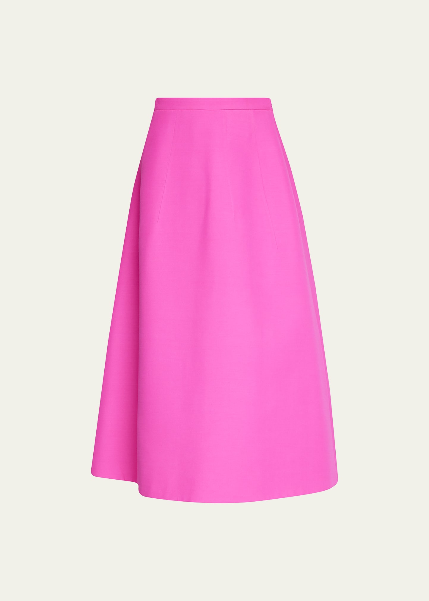 A-Line Crepe Midi Skirt