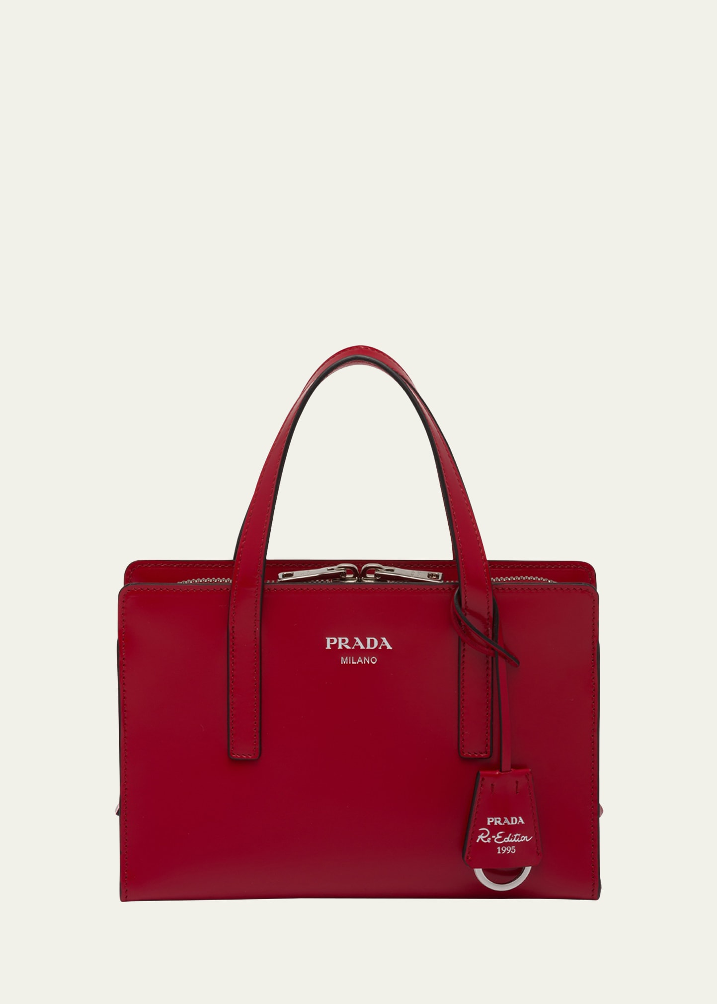 Prada Re-edition 2005 Saffiano Leather Bag In Alabastro