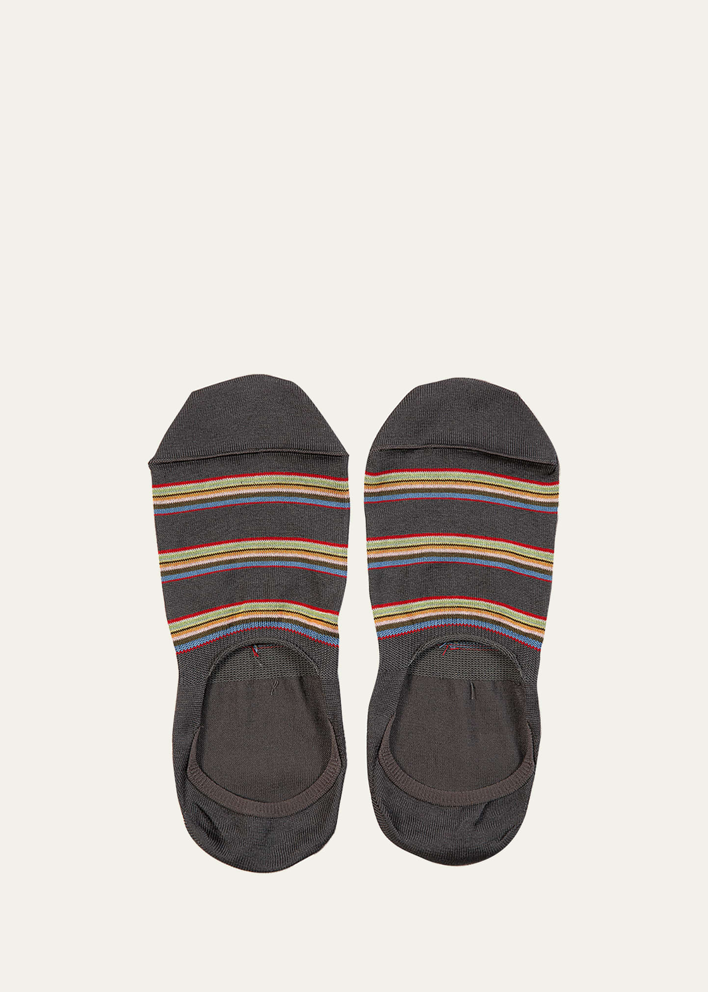 Paul Smith Men's Multiblock No-show Socks W/ Heel Grips In 70