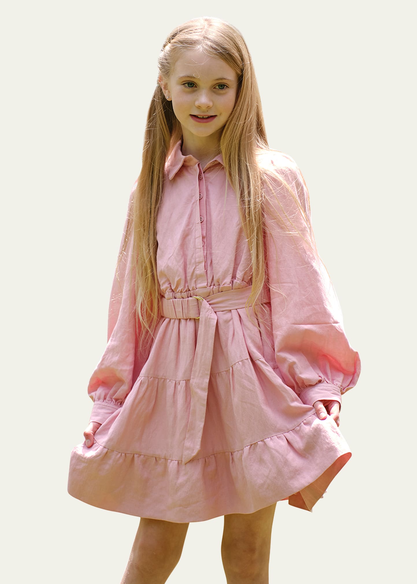 Bardot Junior Girl's Mini Shirt Belted Dress, Size 4-16