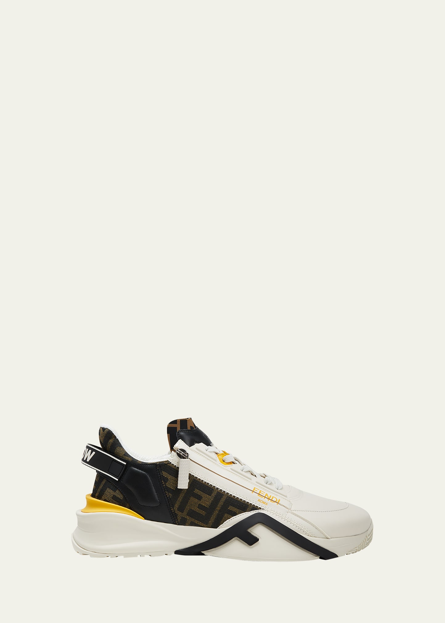 Fendi Men's Ff Flow Mid-top Sneakers In Bia.icetab.nerner