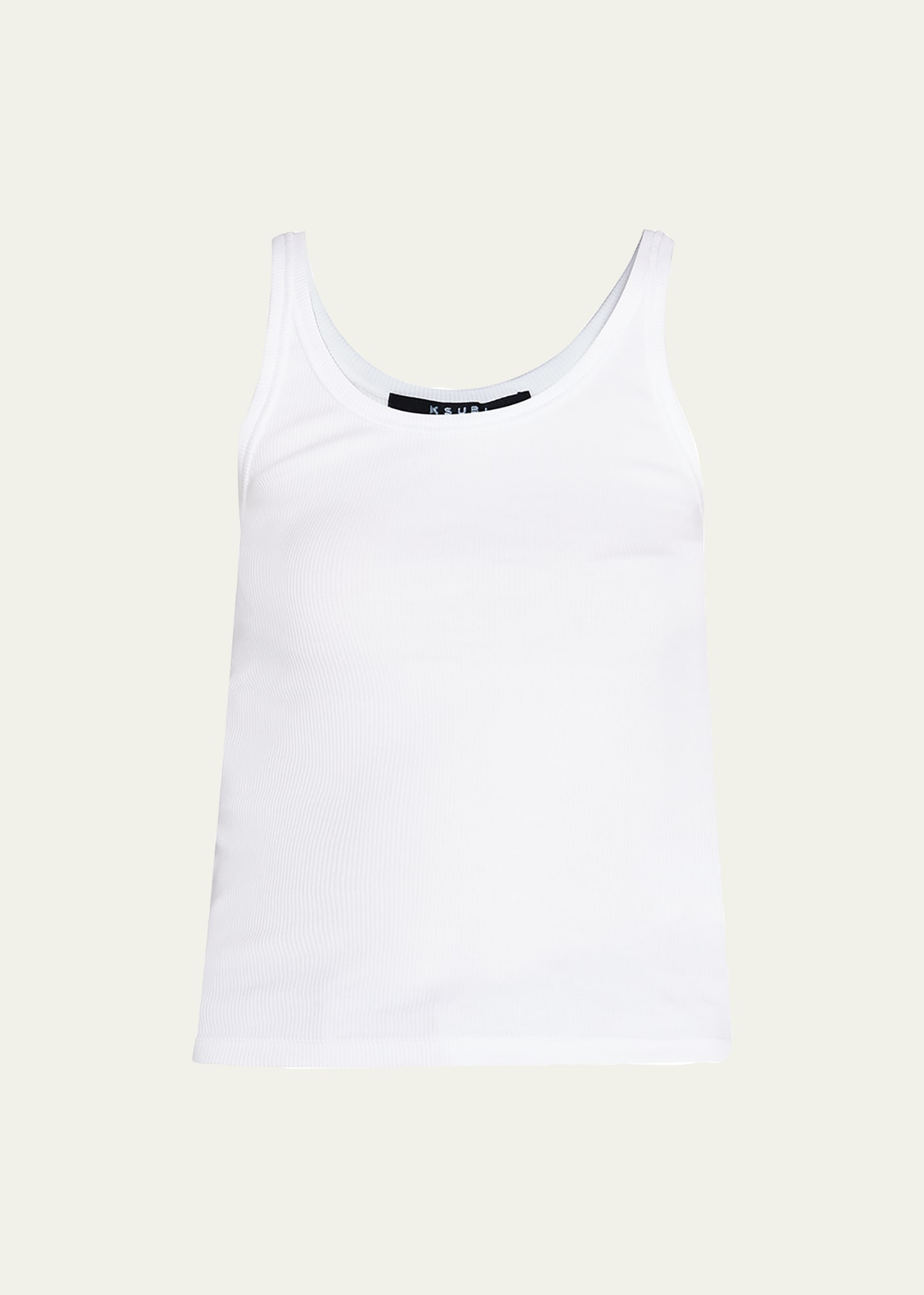 Ksubi Ribbed Cotton Tank Top In White