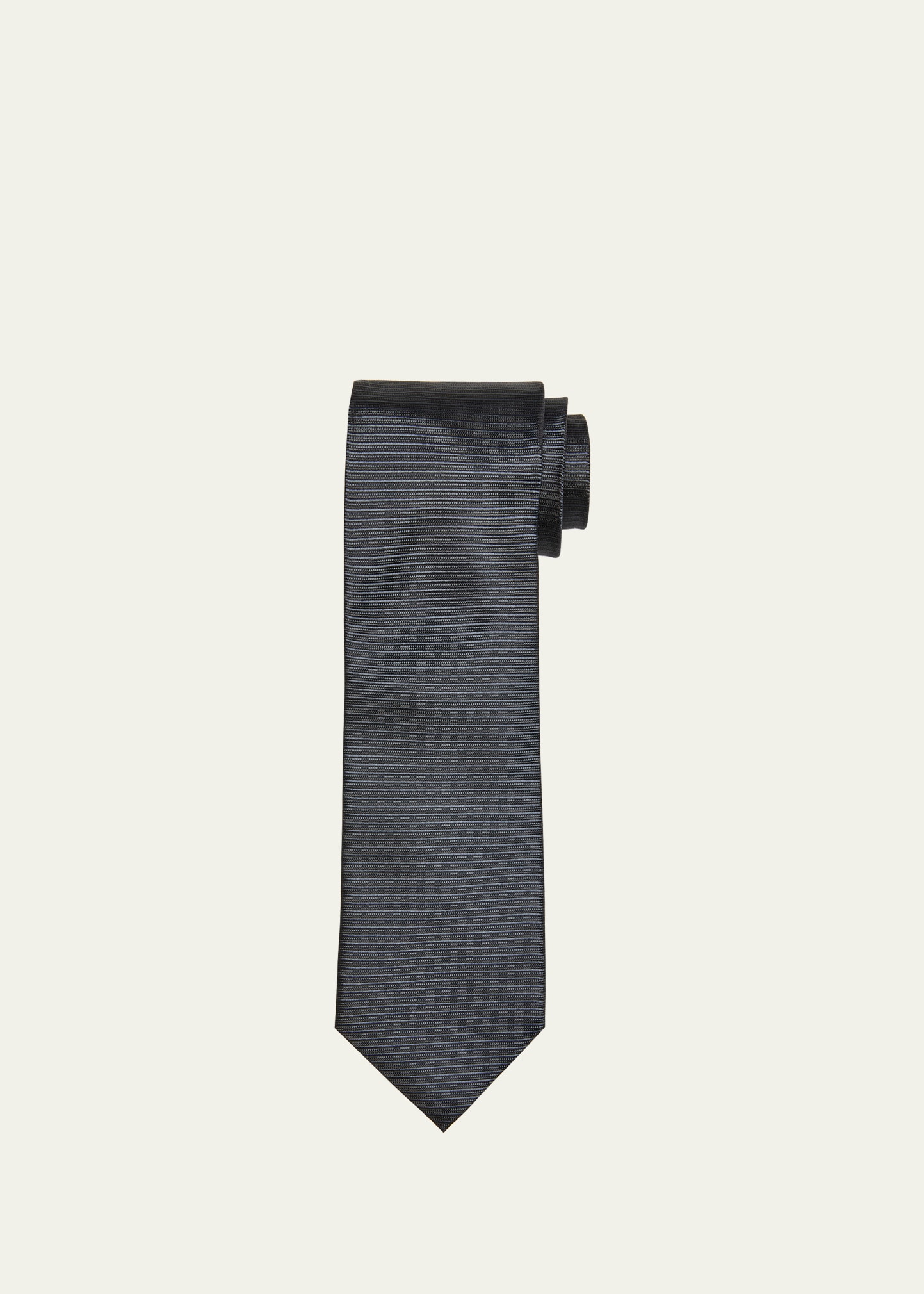 Men's Solid Textured Silk Tie
