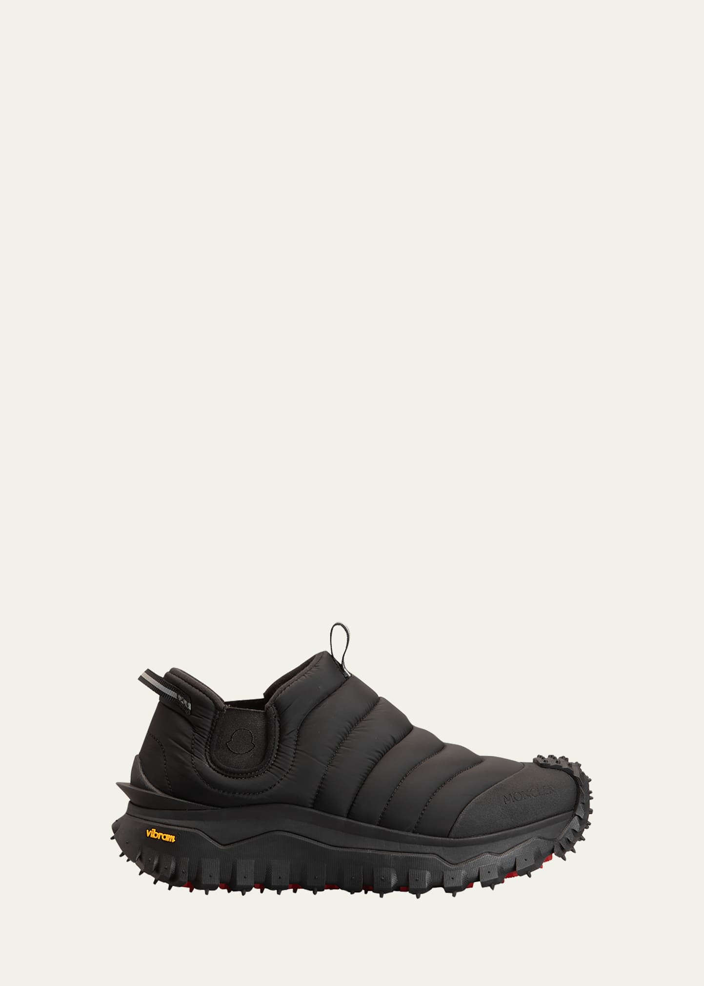 Moncler Trailgrip Après Quilted Shell Slip-on Sneakers In Black