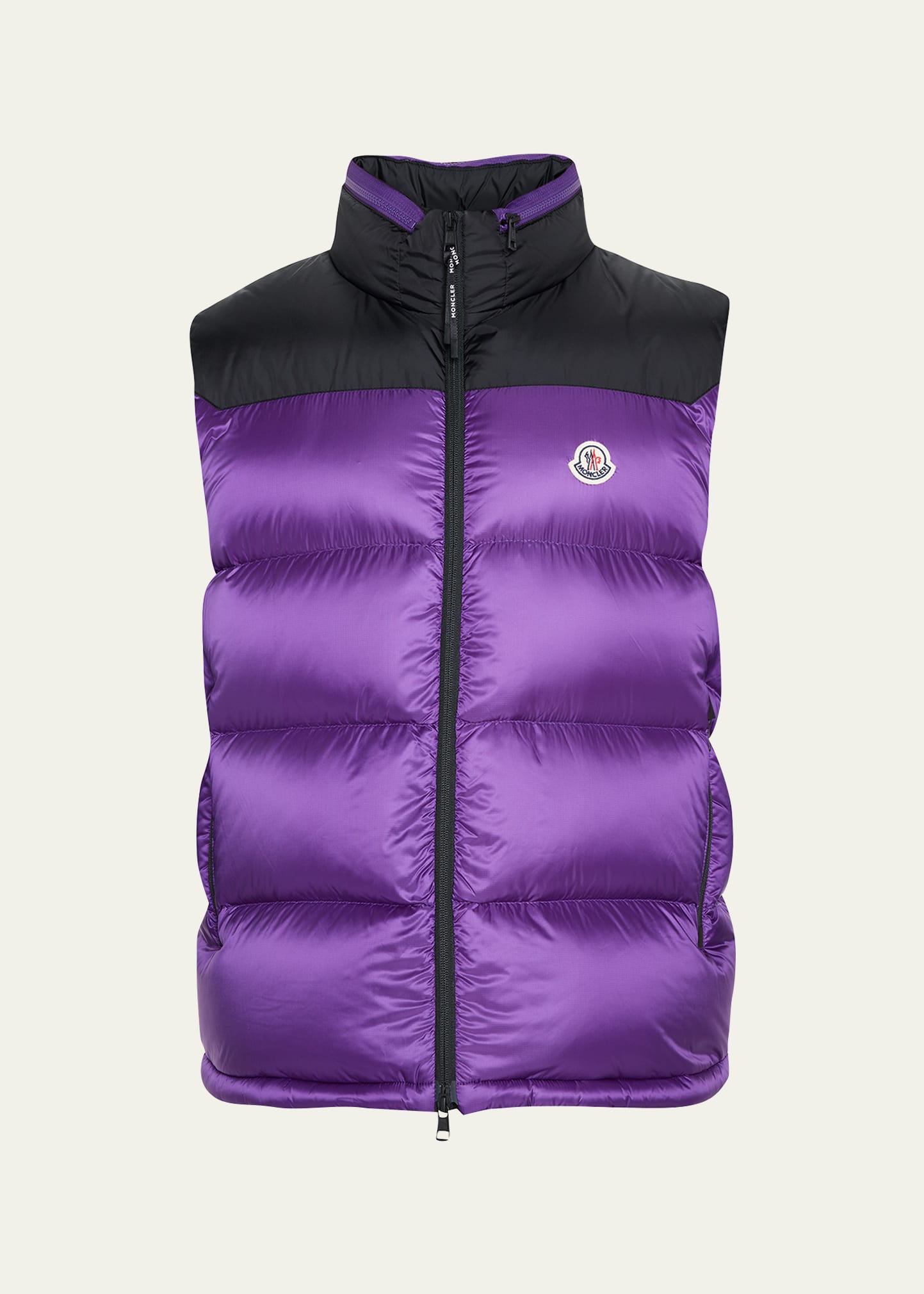 Moncler Ophrys Two-tone Padded Gilet In Purple