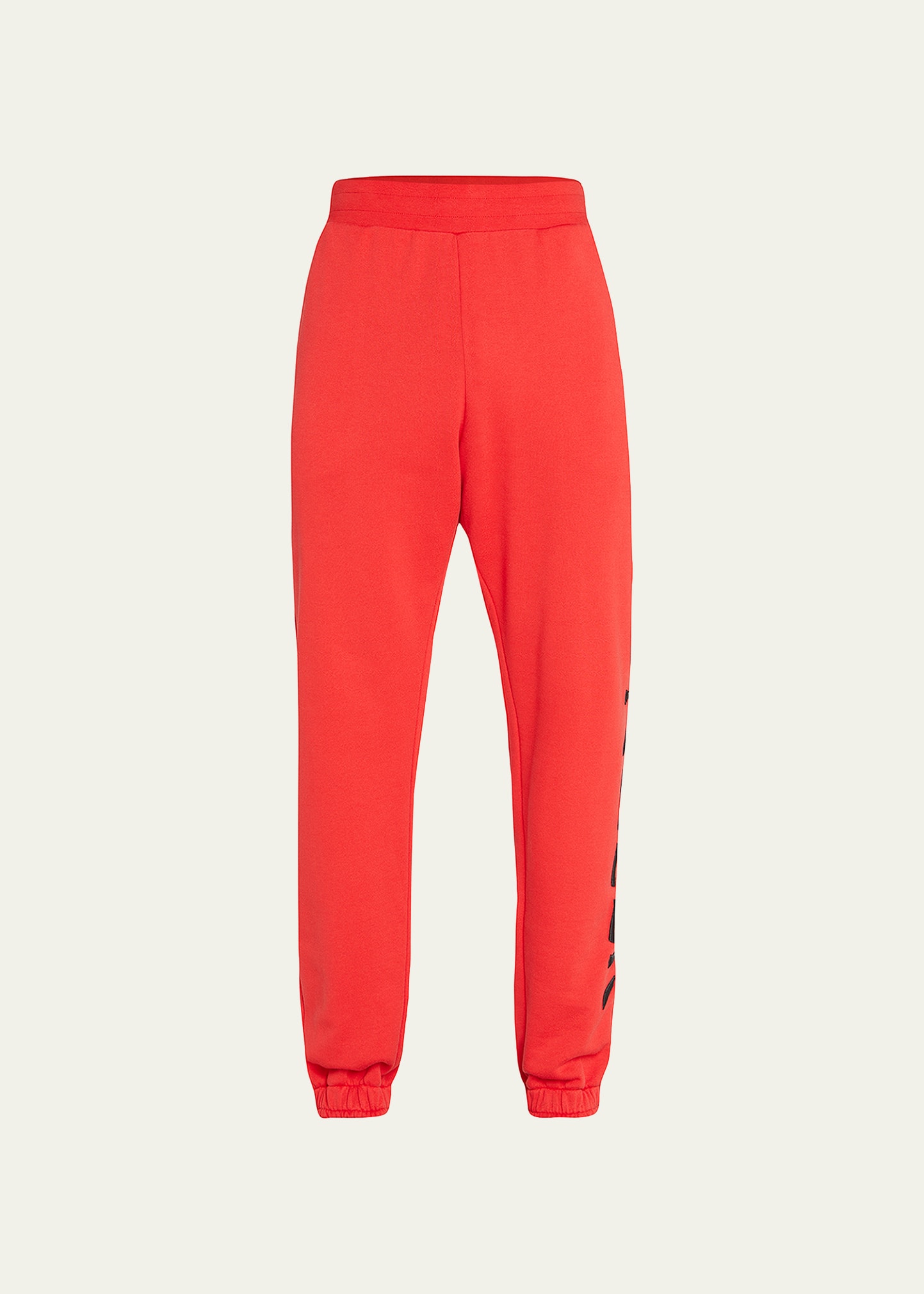 Moncler Men's Side-logo Sweatpants In Red