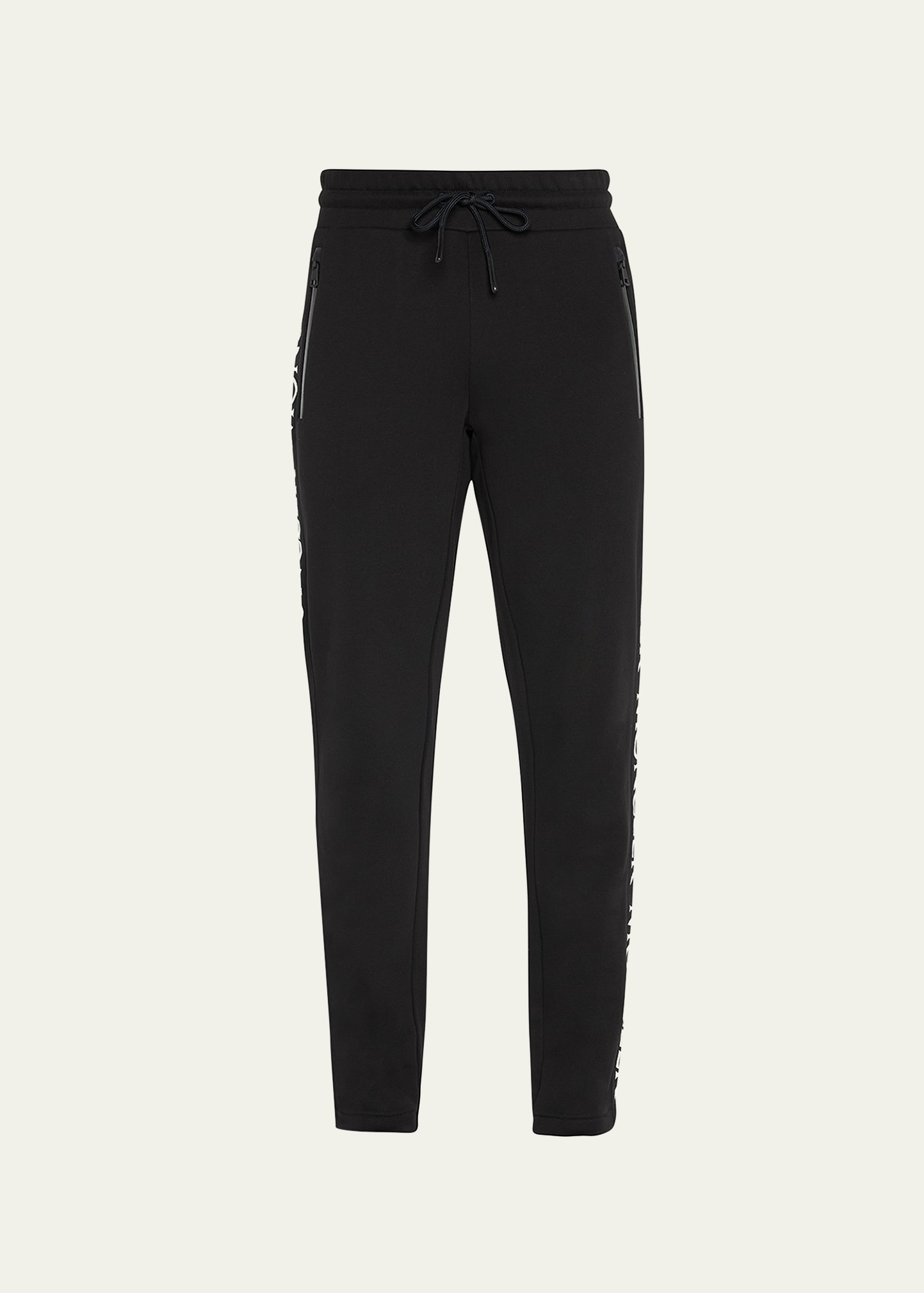 Moncler Logo Trousers, Men, Black, Size: Xl In Black