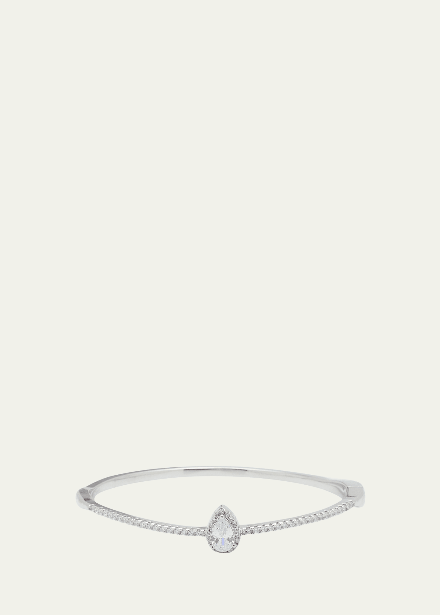 Single Pear-Cut Gem Bangle Bracelet