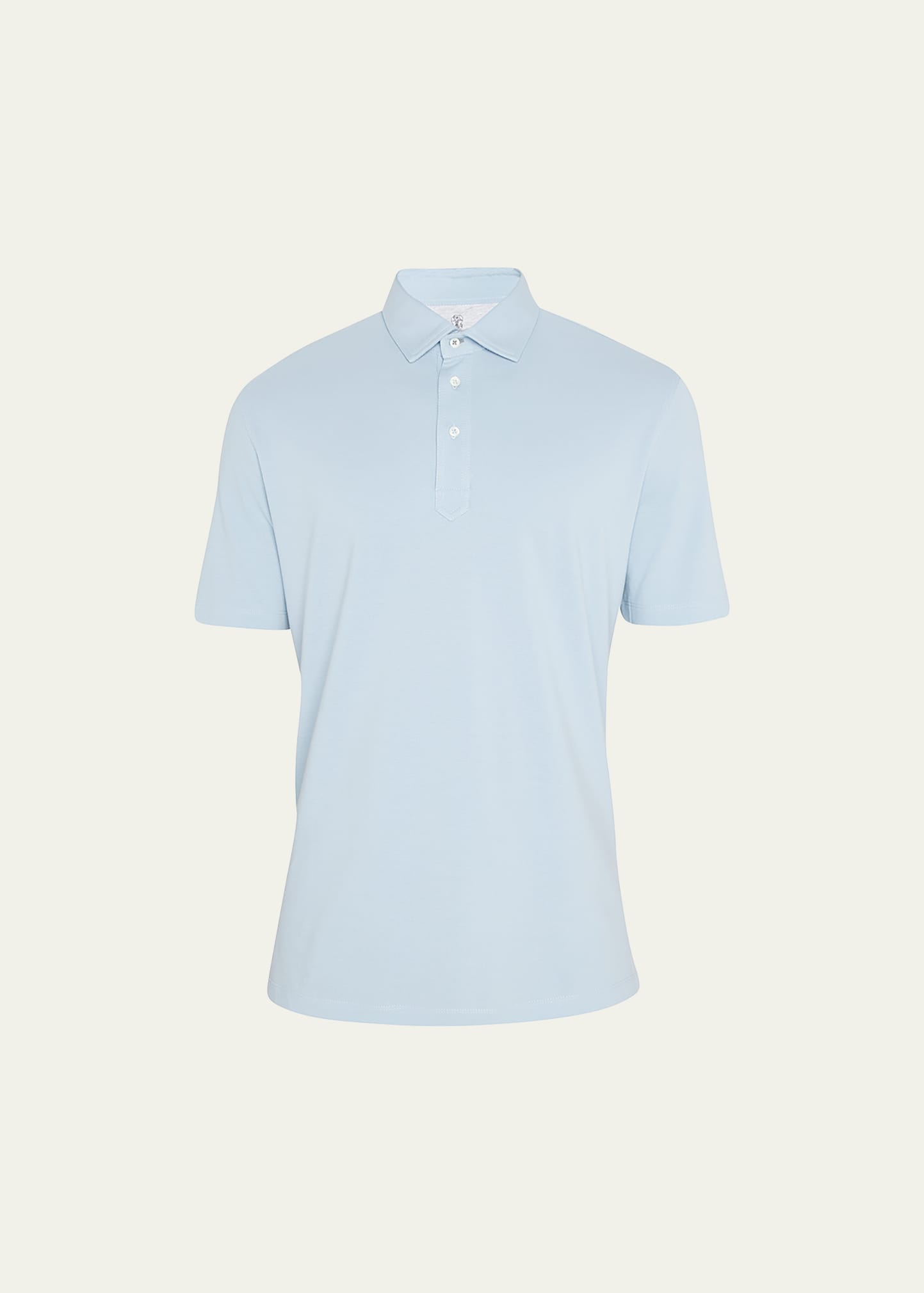 Brunello Cucinelli Men's Cotton Piqué Polo Shirt In Aqua