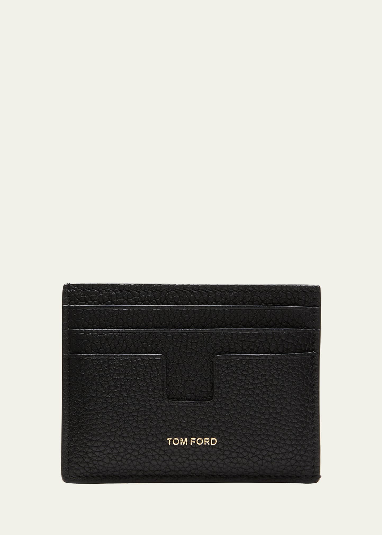 Men's T-Line Open Side Leather Card Holder