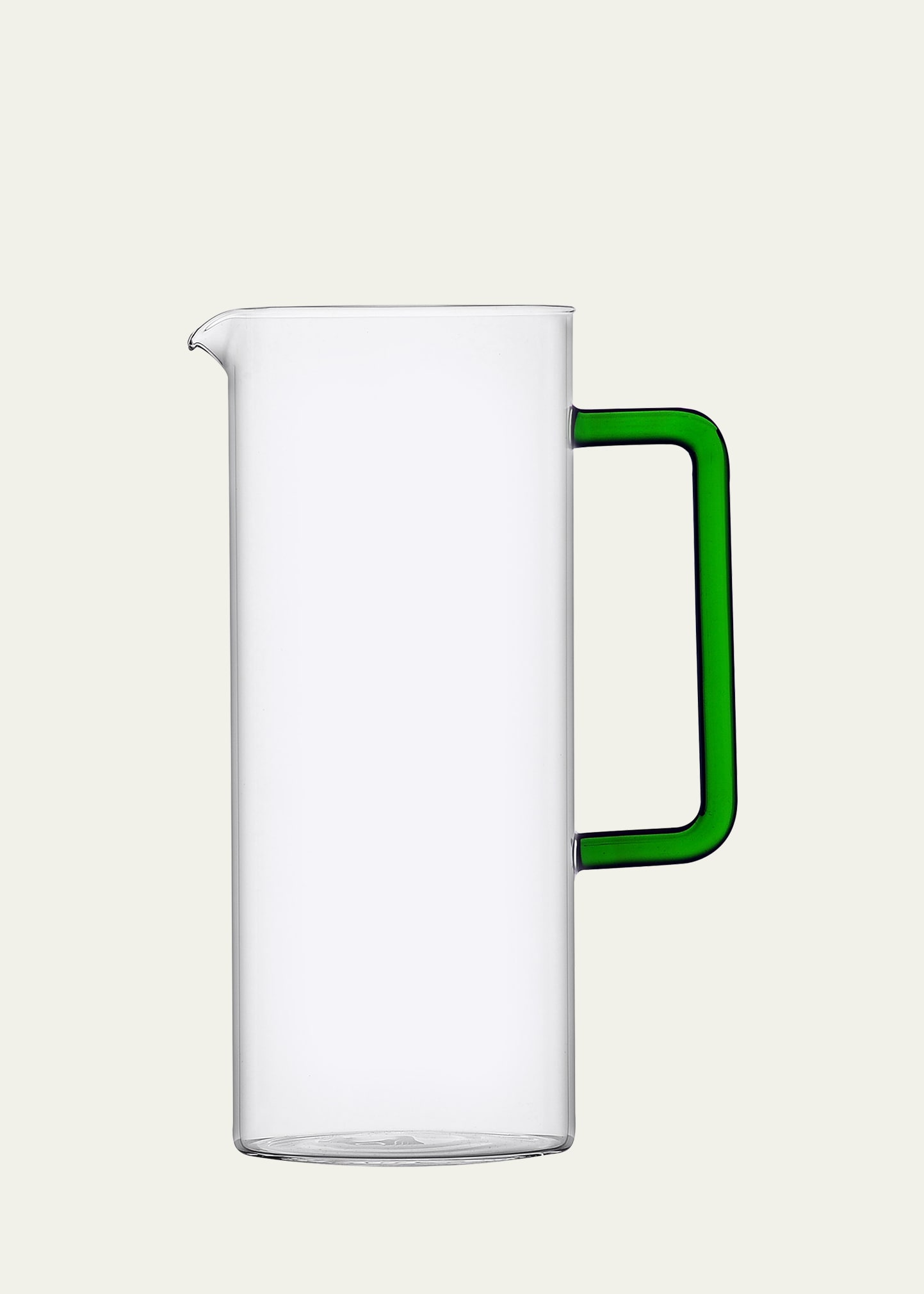 Ichendorf Tube Color Jug With Green Handle In Greenclear