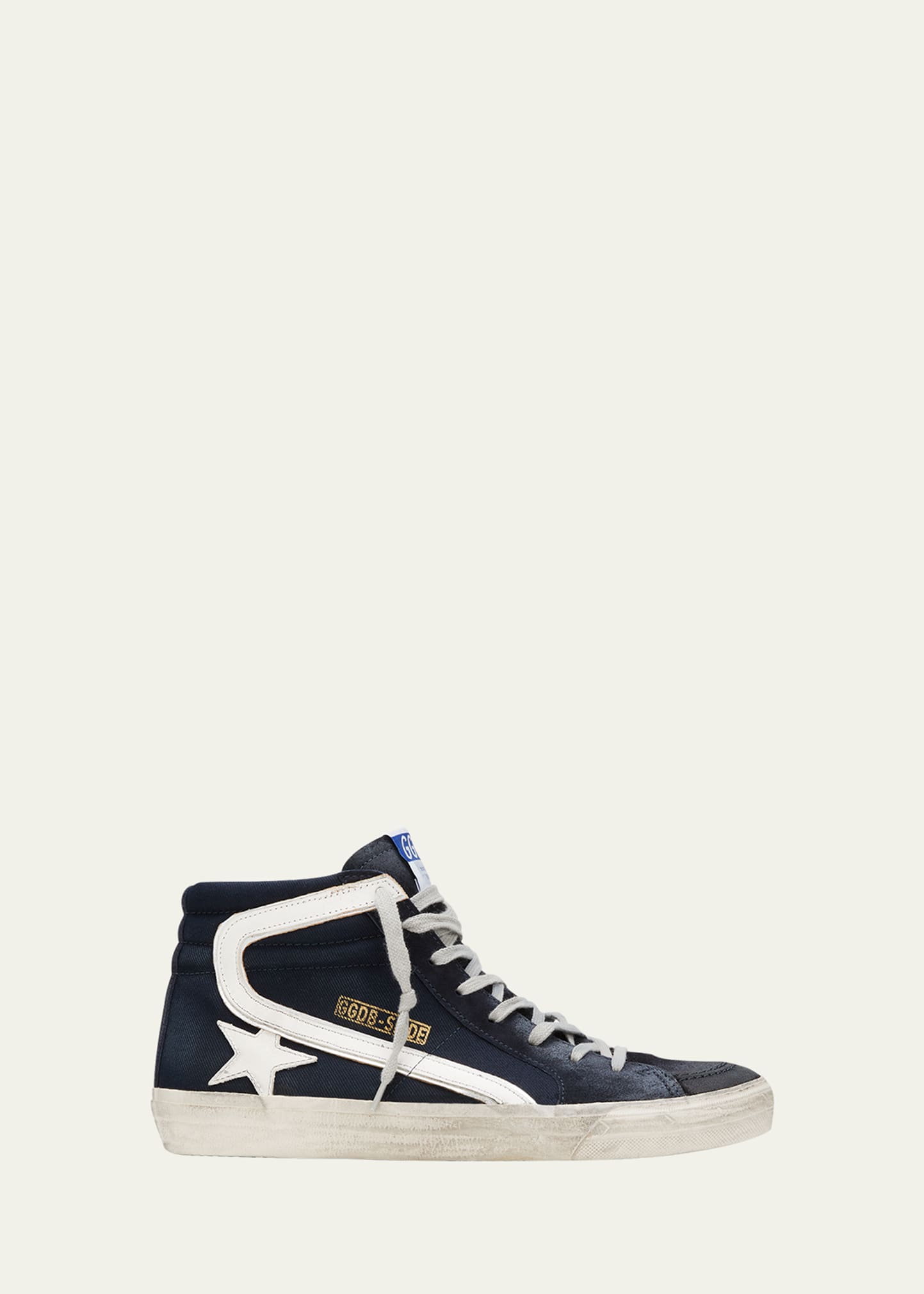 Men's Slide Denim & Leather High-Top Sneakers