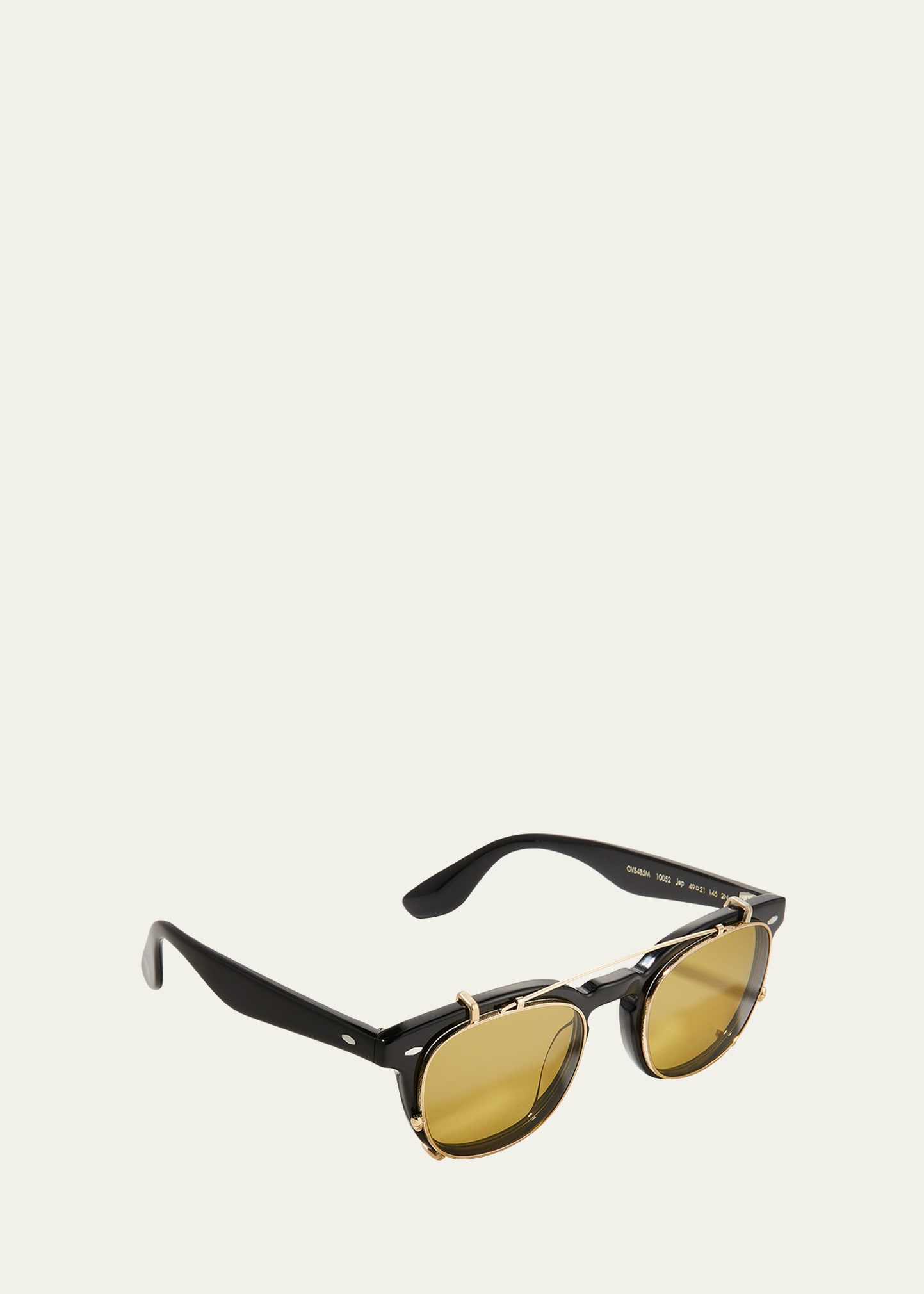 Round Optical Frames w/ Clip-On Sunglasses