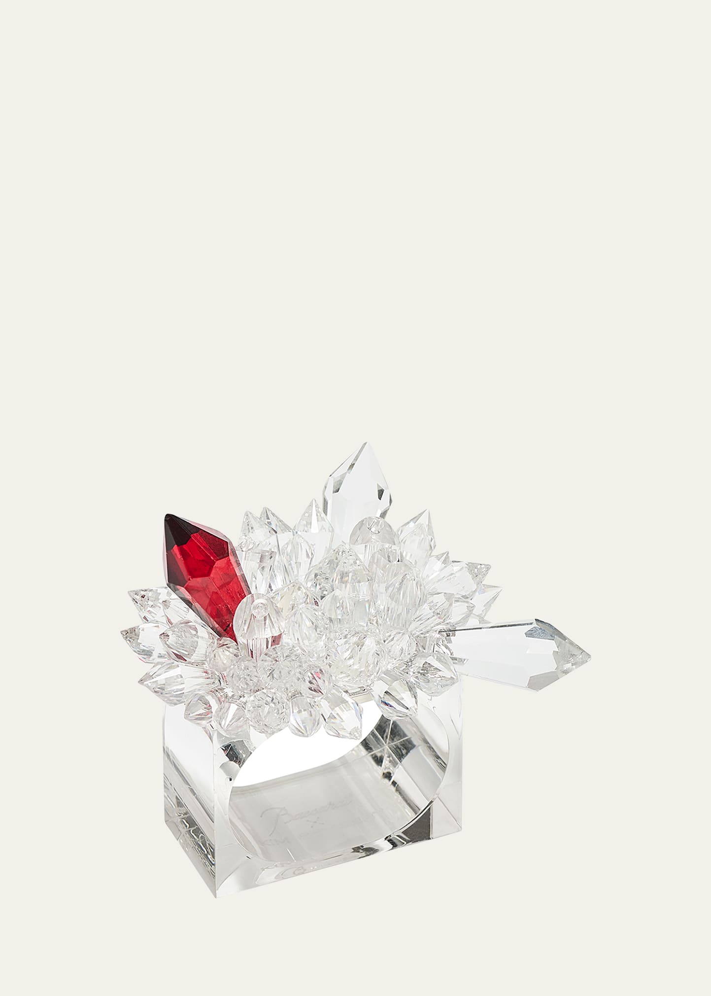 Baccarat X Kim Seybert Zenith Napkin Rings, Set Of 4 In Crystal