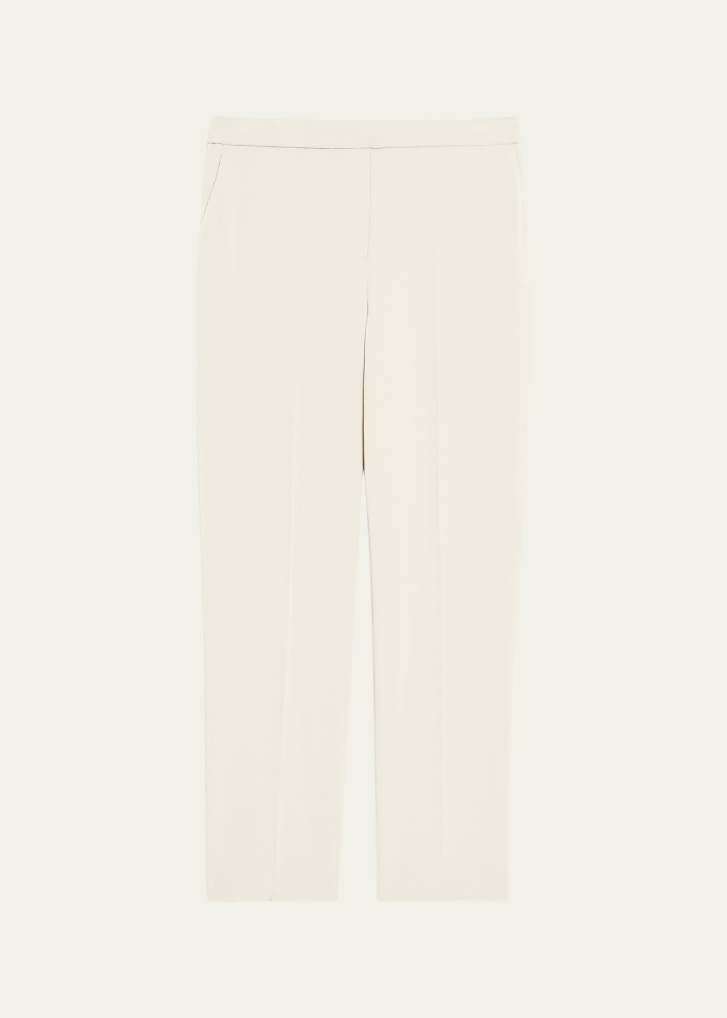 Theory Treeca Slim-leg Pull-on Pants In Rice