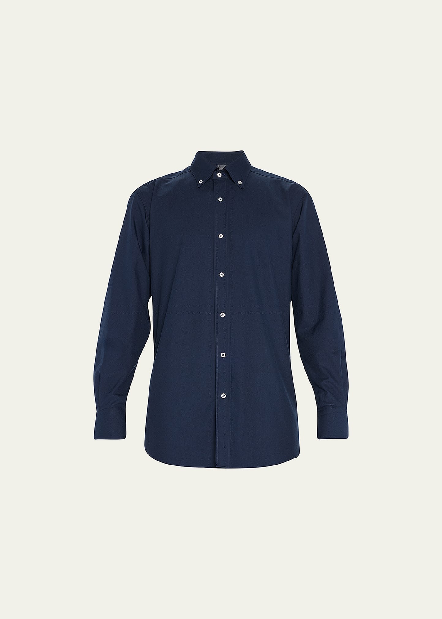 Bergdorf Goodman Men's Sea Island Solid Sport Shirt In Navy