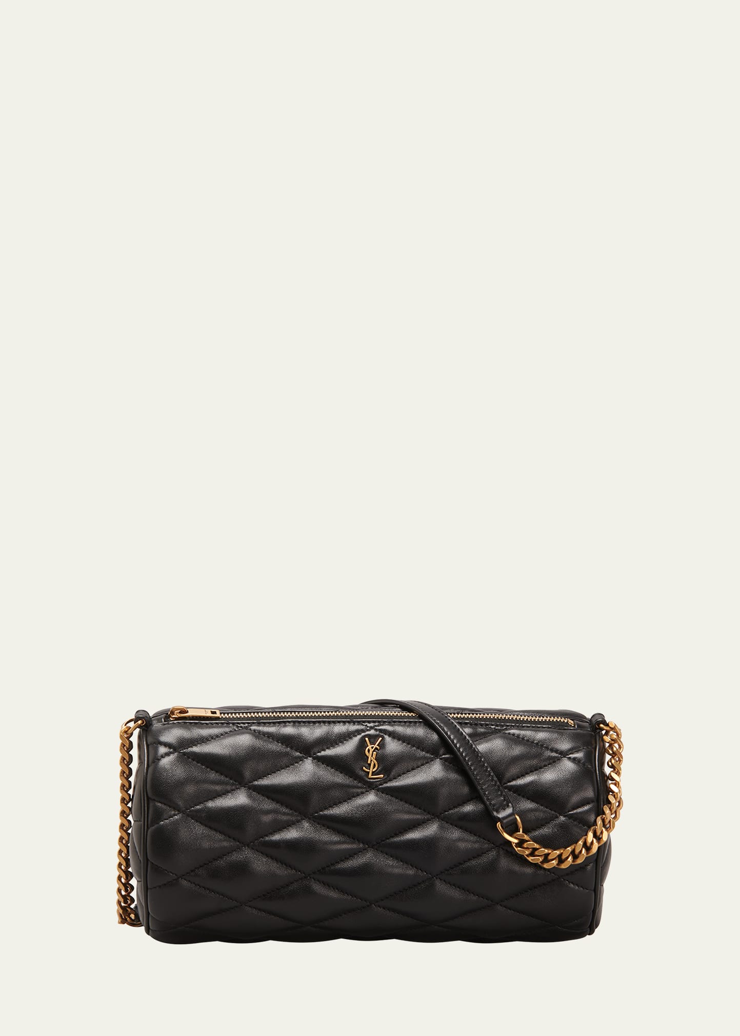Saint Laurent Sade Ysl Medium Tube Shoulder Bag In Black