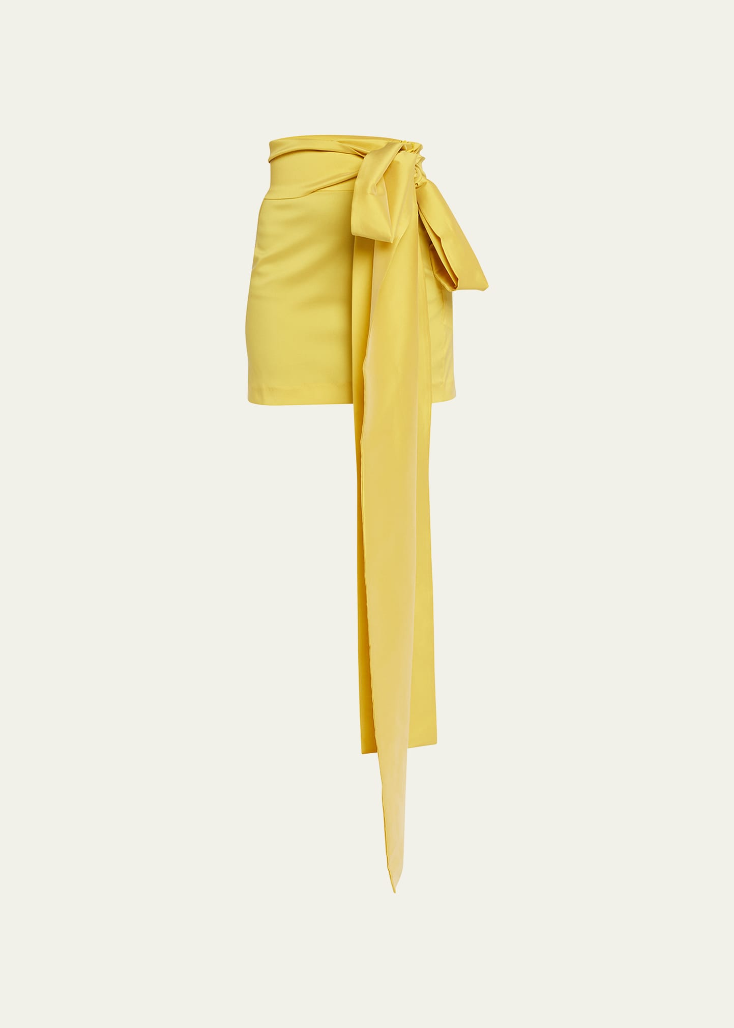 Taffeta Mini Skirt w/ Bow Detail