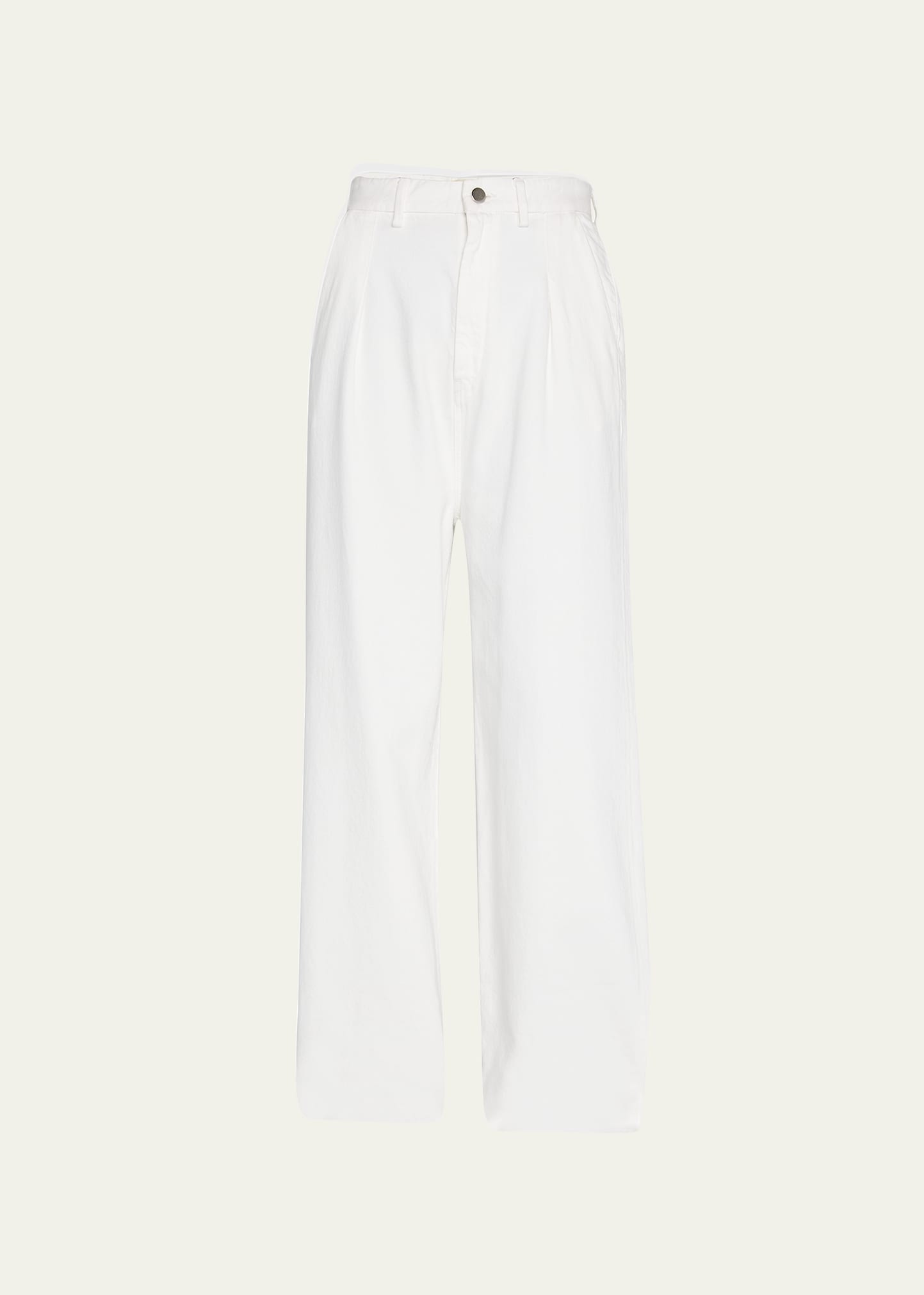 Loulou Studio Attu Wide-leg Denim Pants In Washed Light Blue