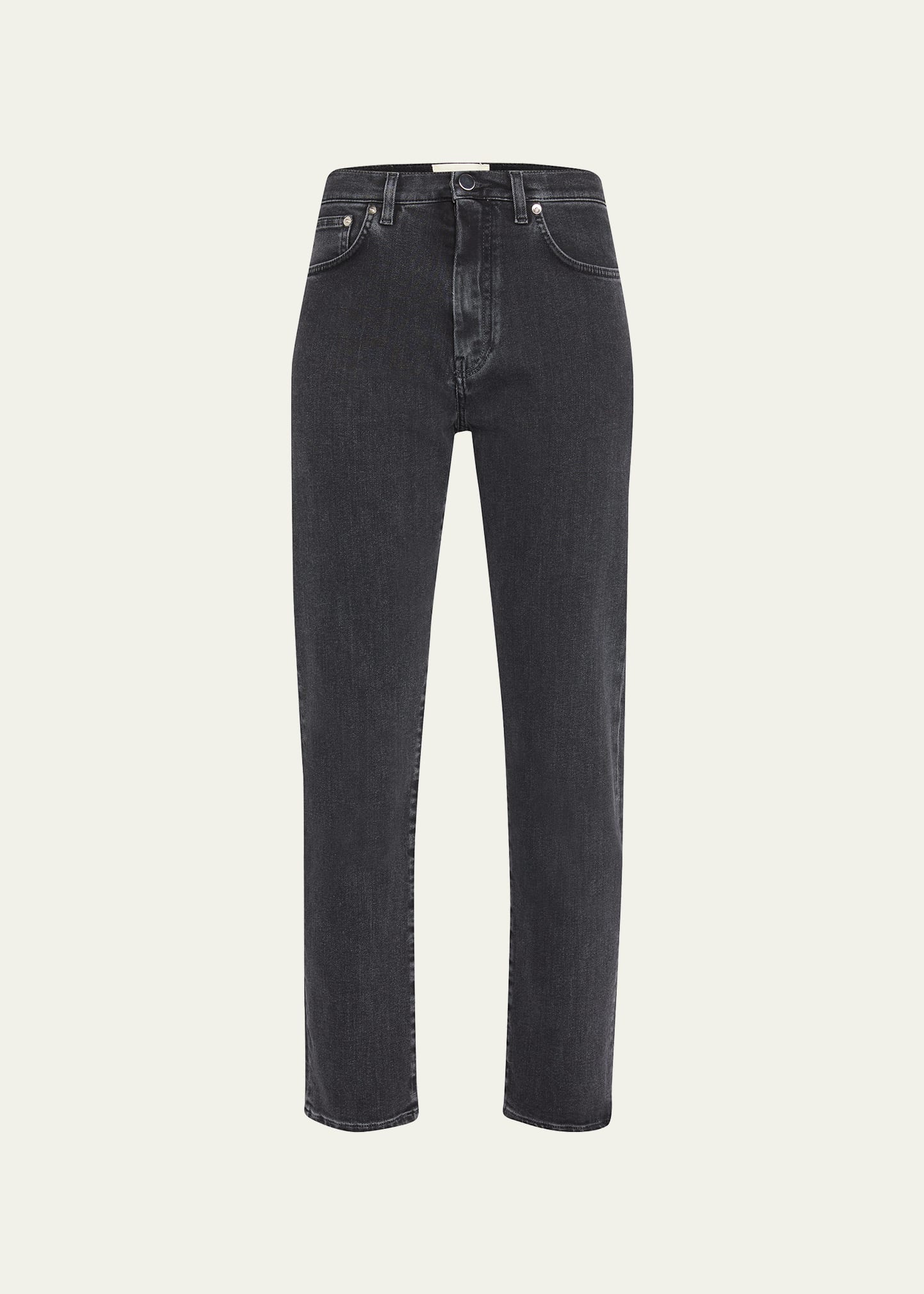 LOULOU STUDIO WULAR STRAIGHT-LEG ANKLE DENIM PANTS