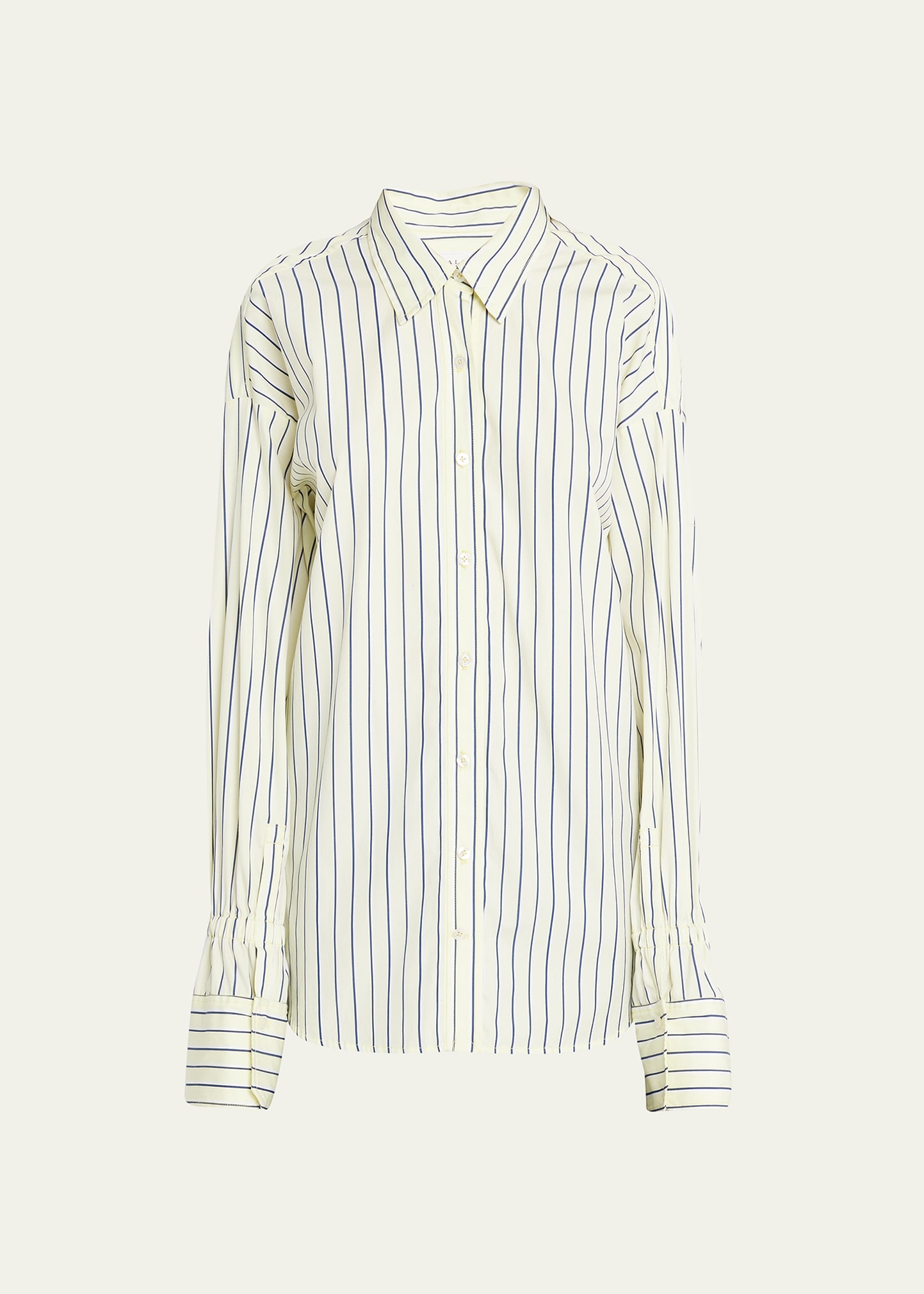 A.L.C. Monica Pinstriped Button-Front Top