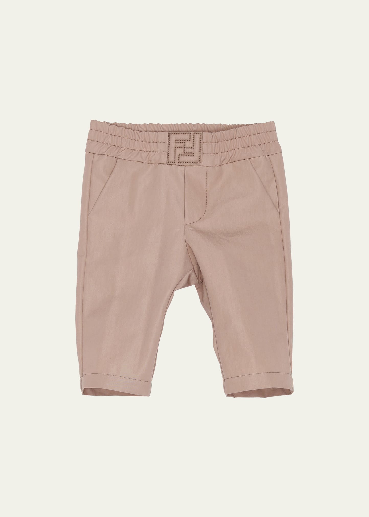 Fendi Kid's FF Embroidered Pants, Size 3-24M
