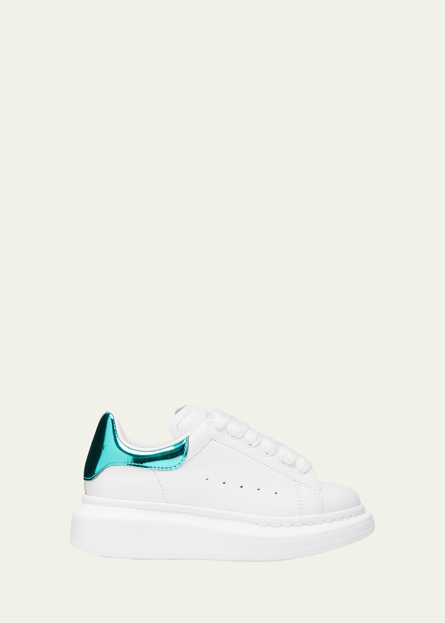 Alexander Mcqueen Girl's Metallic Trim Leather Sneakers, Toddlers/kids ...